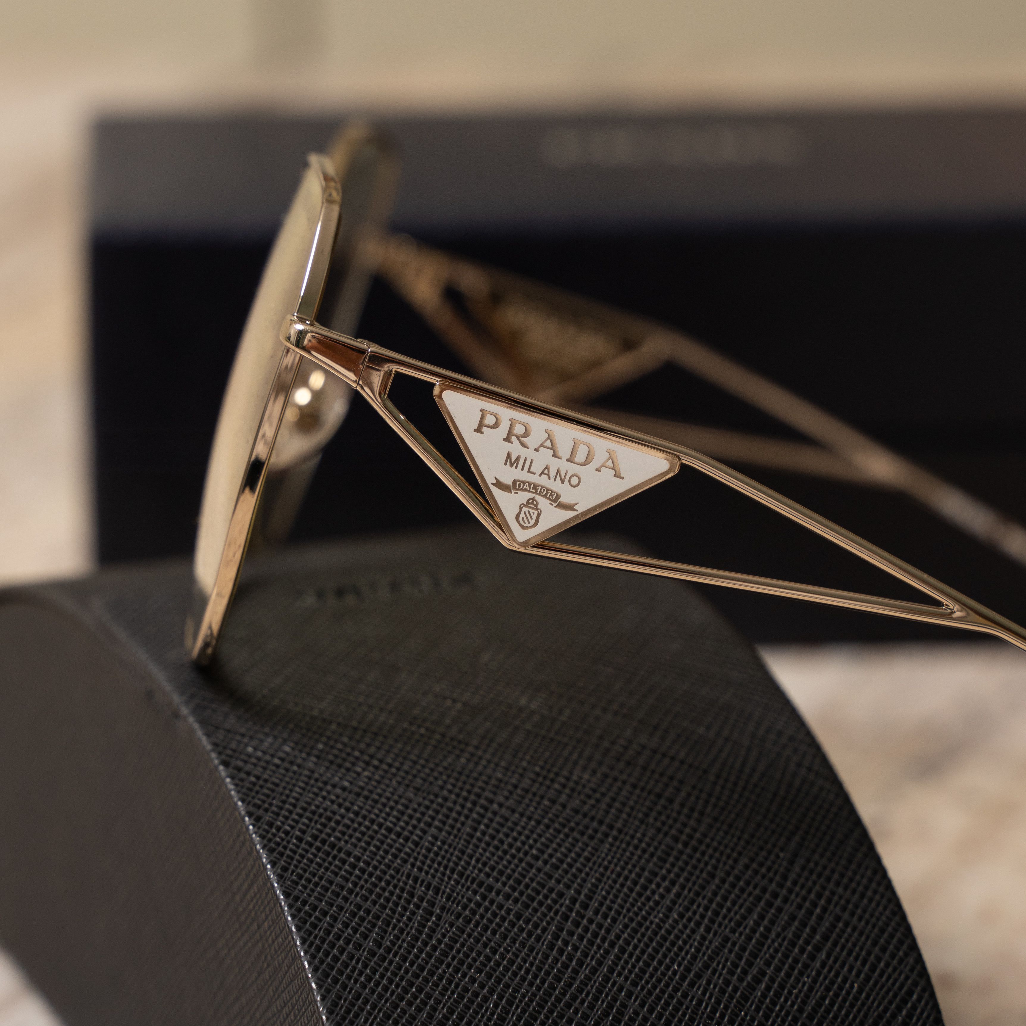 Prada PRADA 0PR 57YS ZVN08N Sunglasses GOLD Size ONE SIZE - 3 Thumbnail