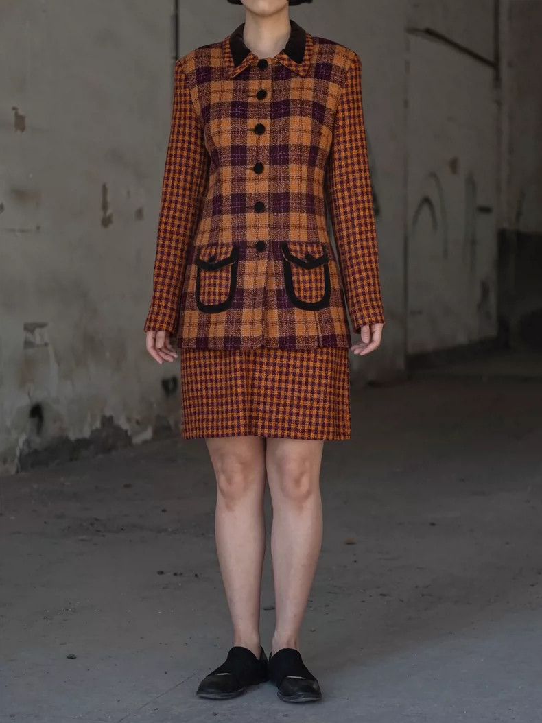 Kenzo KENZO size6 Pumpkin velvet grid set Size M / US 6-8 / IT 42-44 - 4 Thumbnail