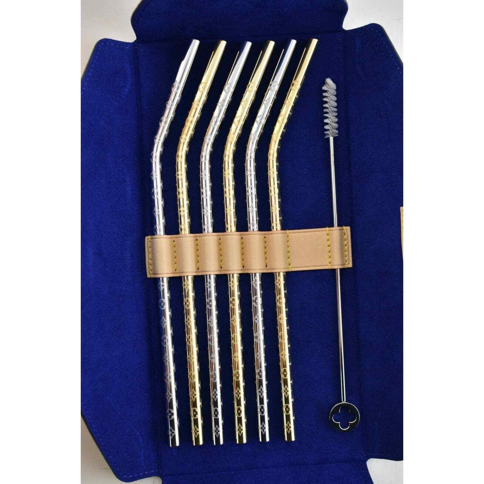 Louis Vuitton Louis Vuitton Silver Drinking Straws And Pouch Brown Case Size ONE SIZE - 10 Thumbnail