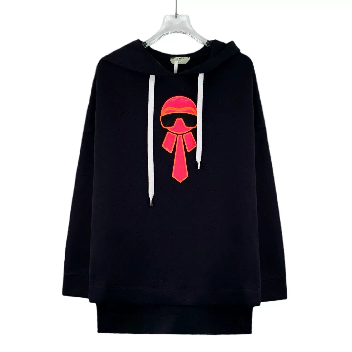 Fendi fendi black embroidered hooded sweatshirt Size US S / EU 44-46 / 1 - 1 Thumbnail