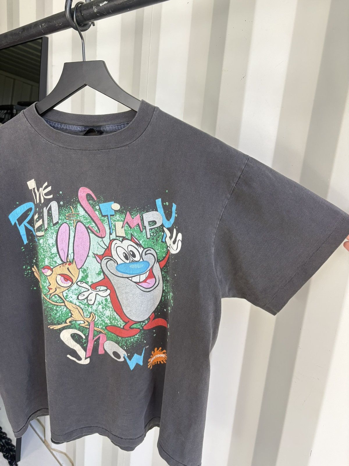 Vintage Ren and Stimpy Thrashed Faded Shirt Distressed GRUNGE Size US XL / EU 56 / 4 - 2 Thumbnail