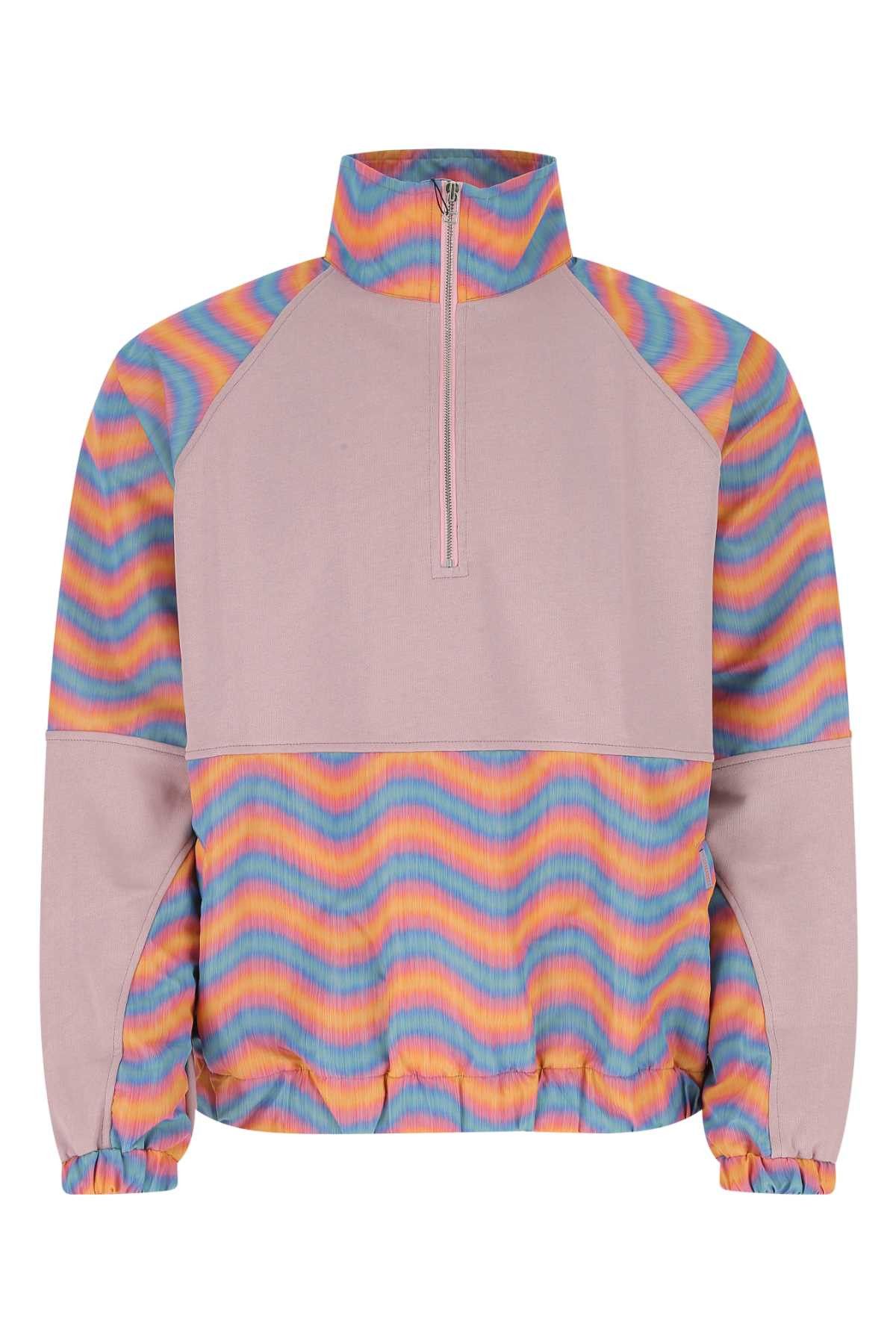 image of Bluemarble Multicolor Cotton And Nylon Oversize Sweatshirt, Men's (Size Medium)