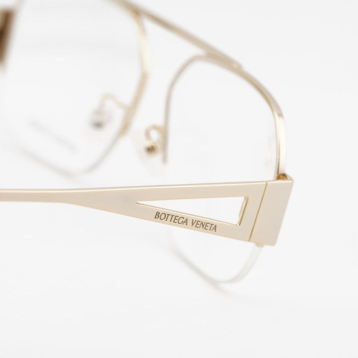 Bottega Veneta Bottega Veneta BV1067O 002 Eyeglasses Gold 56mm Aviator Fram Size ONE SIZE - 8 Thumbnail