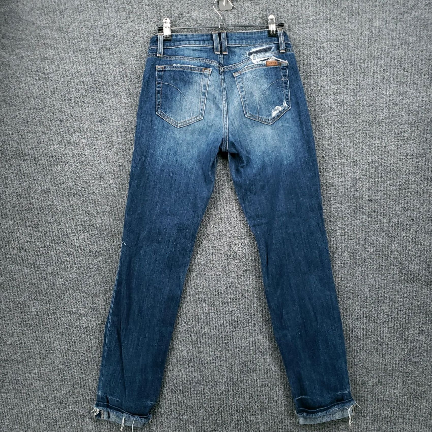 Vintage Joe's Jeans Womens Skinny Crop Jeans Blue 26 Mid Rise Cuffed Ripped Denim Size 26" / US 2 / IT 38 - 2 Thumbnail