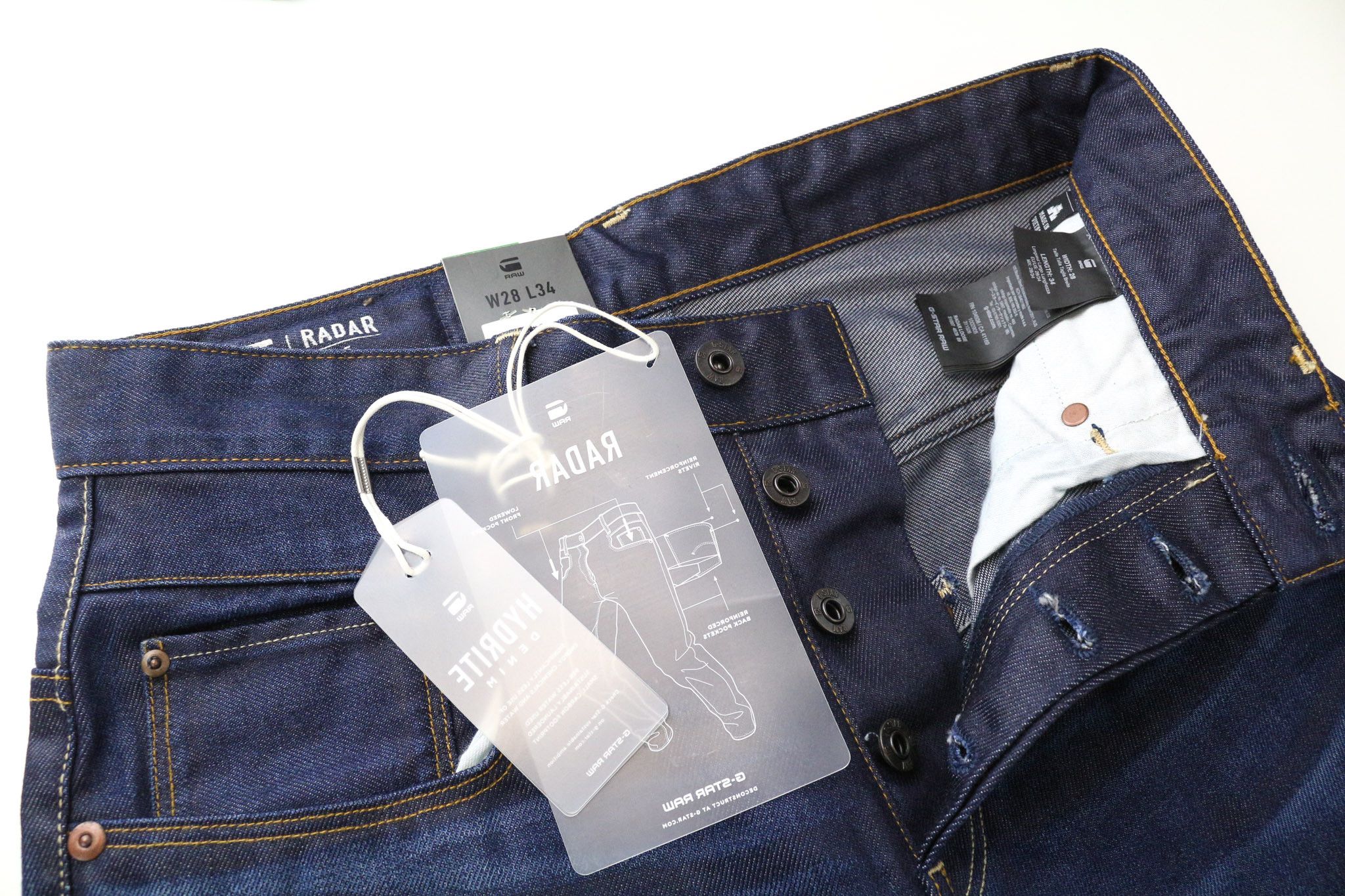 G-Star RADAR W28/L34 Washed Blue Cotton Jeans 74738 Size US 28 / EU 44 - 3 Thumbnail