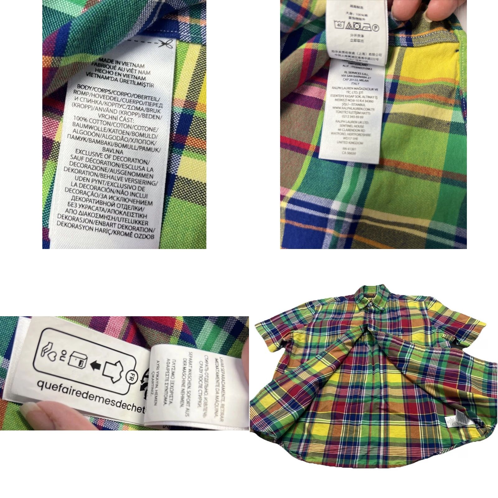 Polo Ralph Lauren Polo Ralph Lauren Shirt Mens L Multicolor Plaid Button-Down Short Sleeve Classic Fit Madras Size US L / EU 52-54 / 3 - 8 Thumbnail
