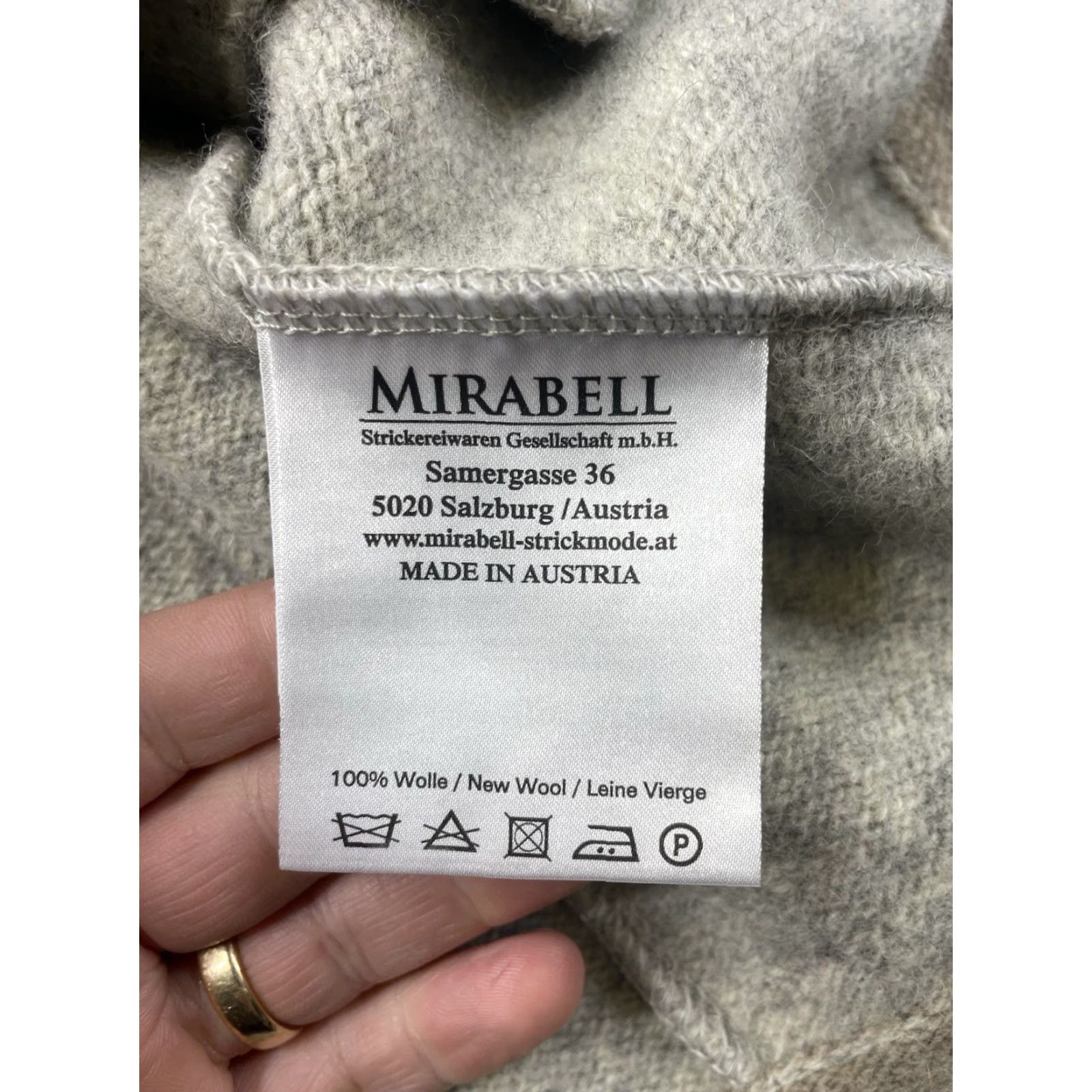 Vintage Mirabell Salzburg 100% Wool Toggle Coat Womens US 16 Gray Knit Overcoat Regular Pockets Size XXL / US 16-18 / IT 52-54 - 7 Thumbnail