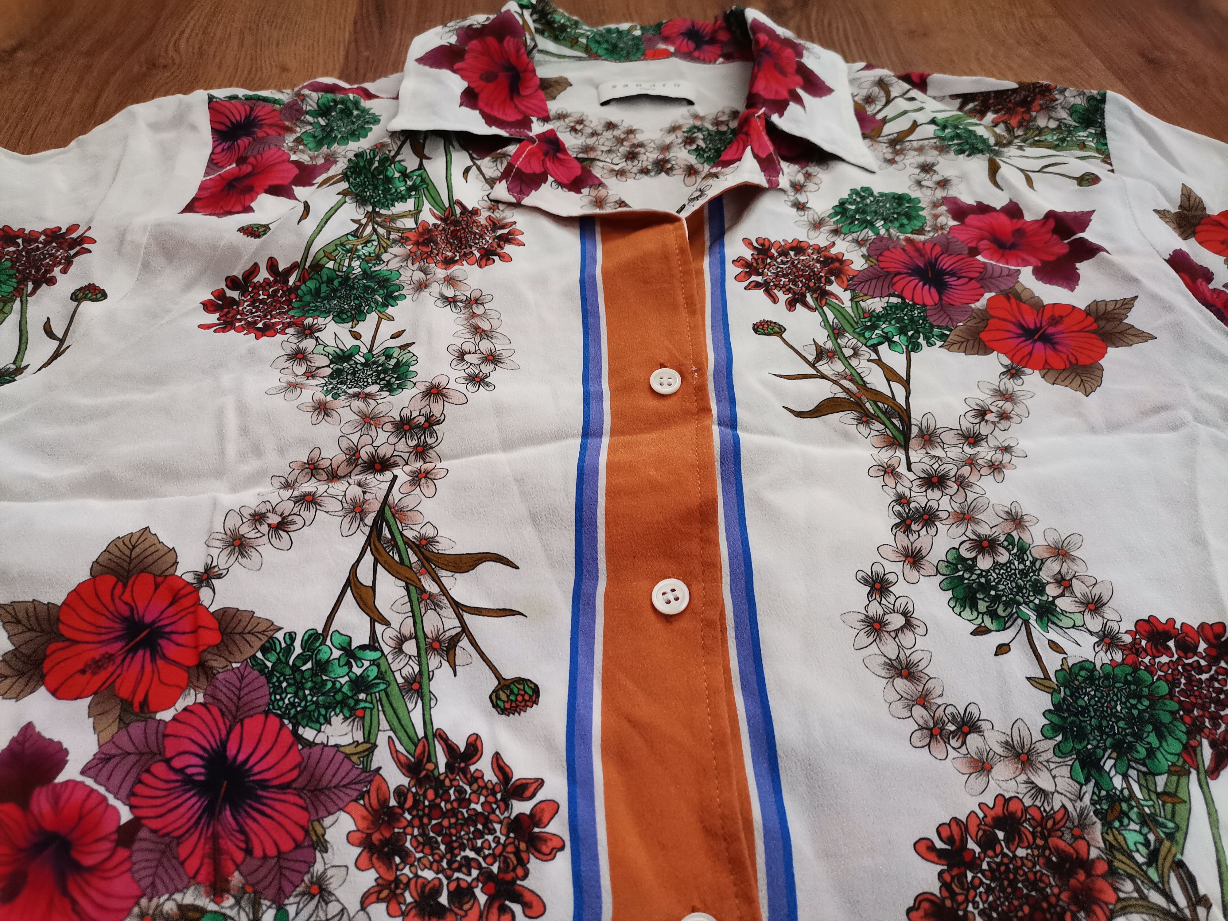 Sandro Sandro Women's Floral Shirt Size L / US 10 / IT 46 - 2 Thumbnail