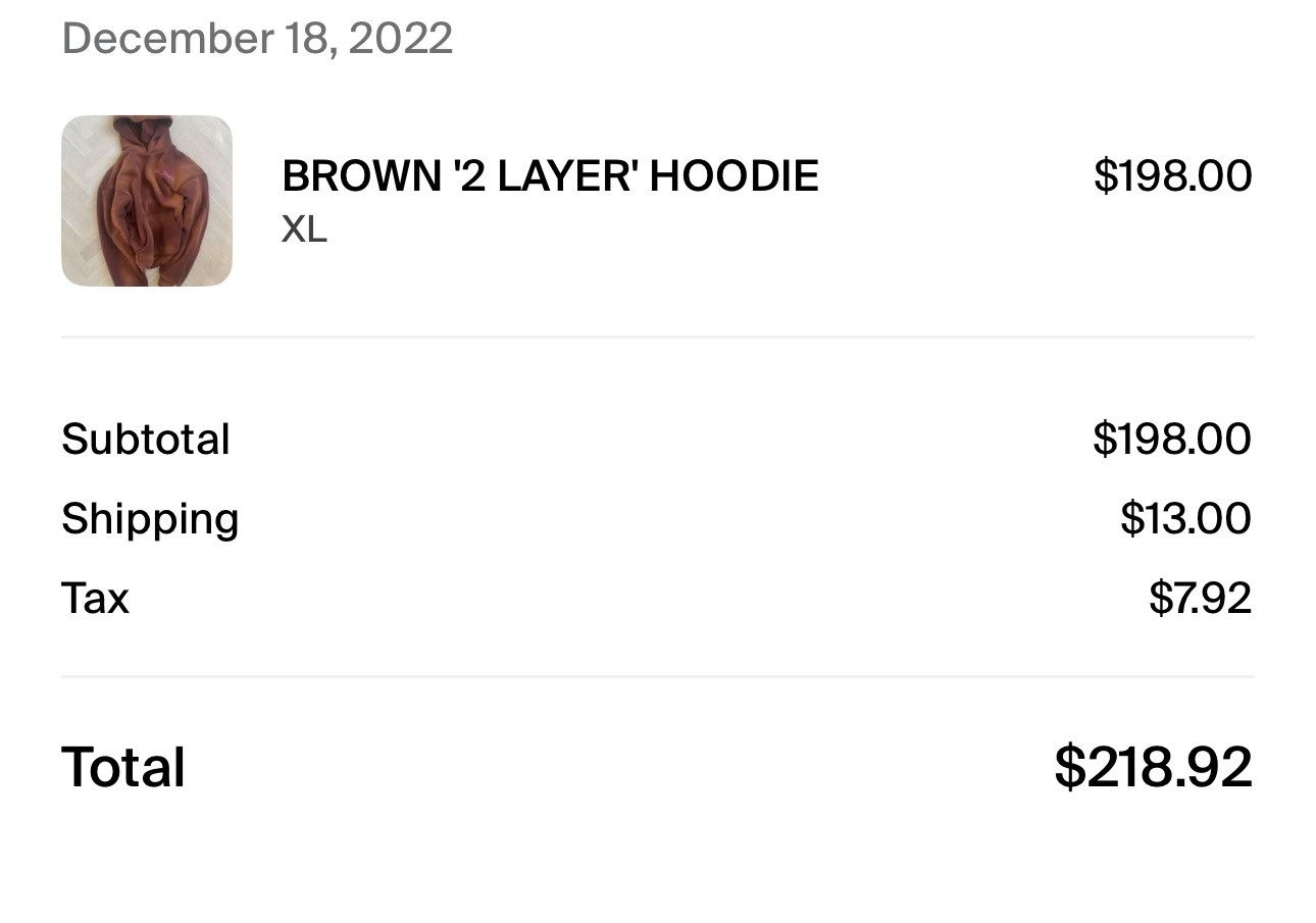 Thirteen Studios Thirteen Studios Brown ‘2 Layer’ Hoodie Size US XL / EU 56 / 4 - 7 Thumbnail