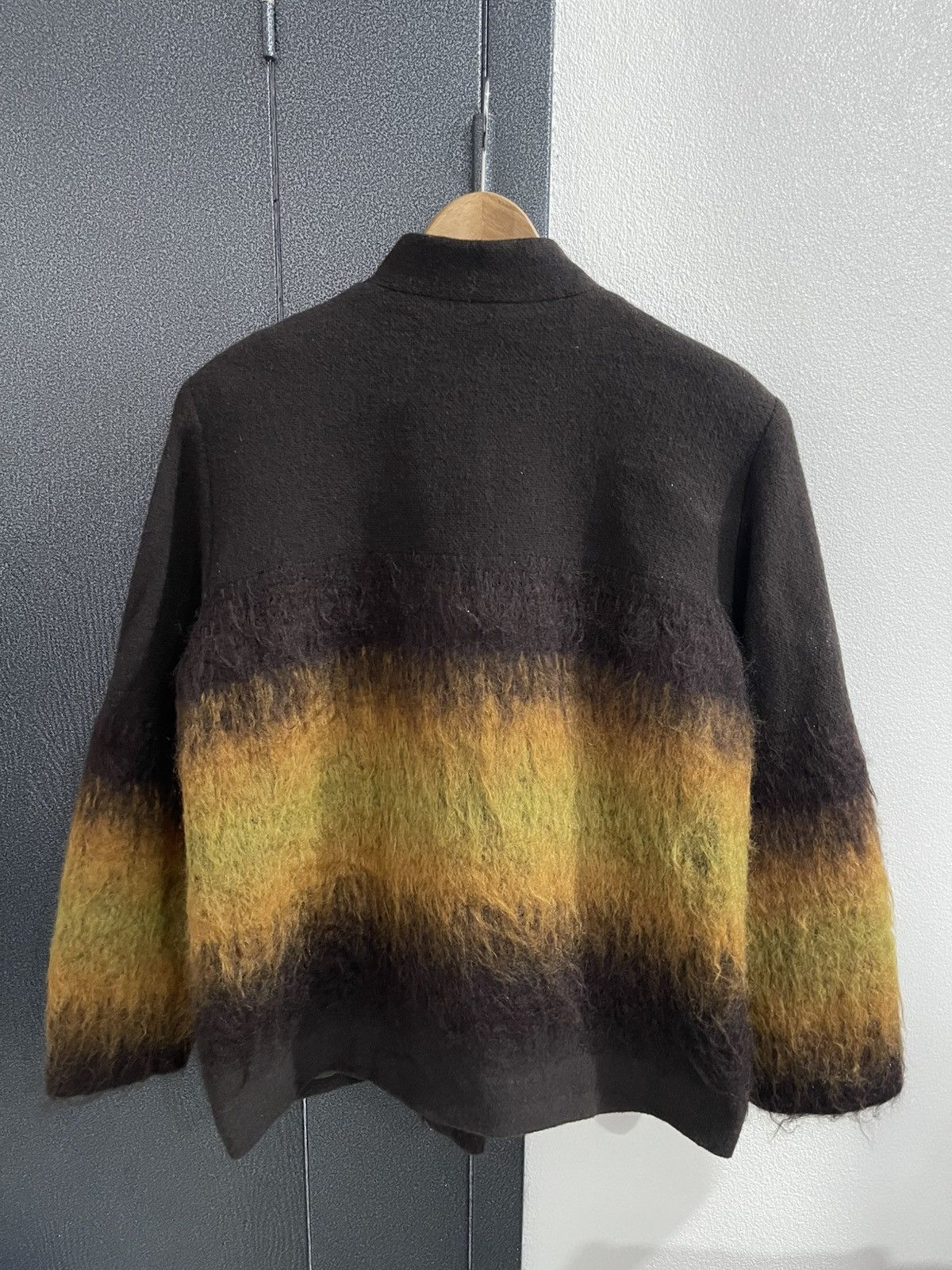Japanese Brand Vintage Unbrand Collarless Yellow Stripe Jacket Size US XL / EU 56 / 4 - 3 Thumbnail