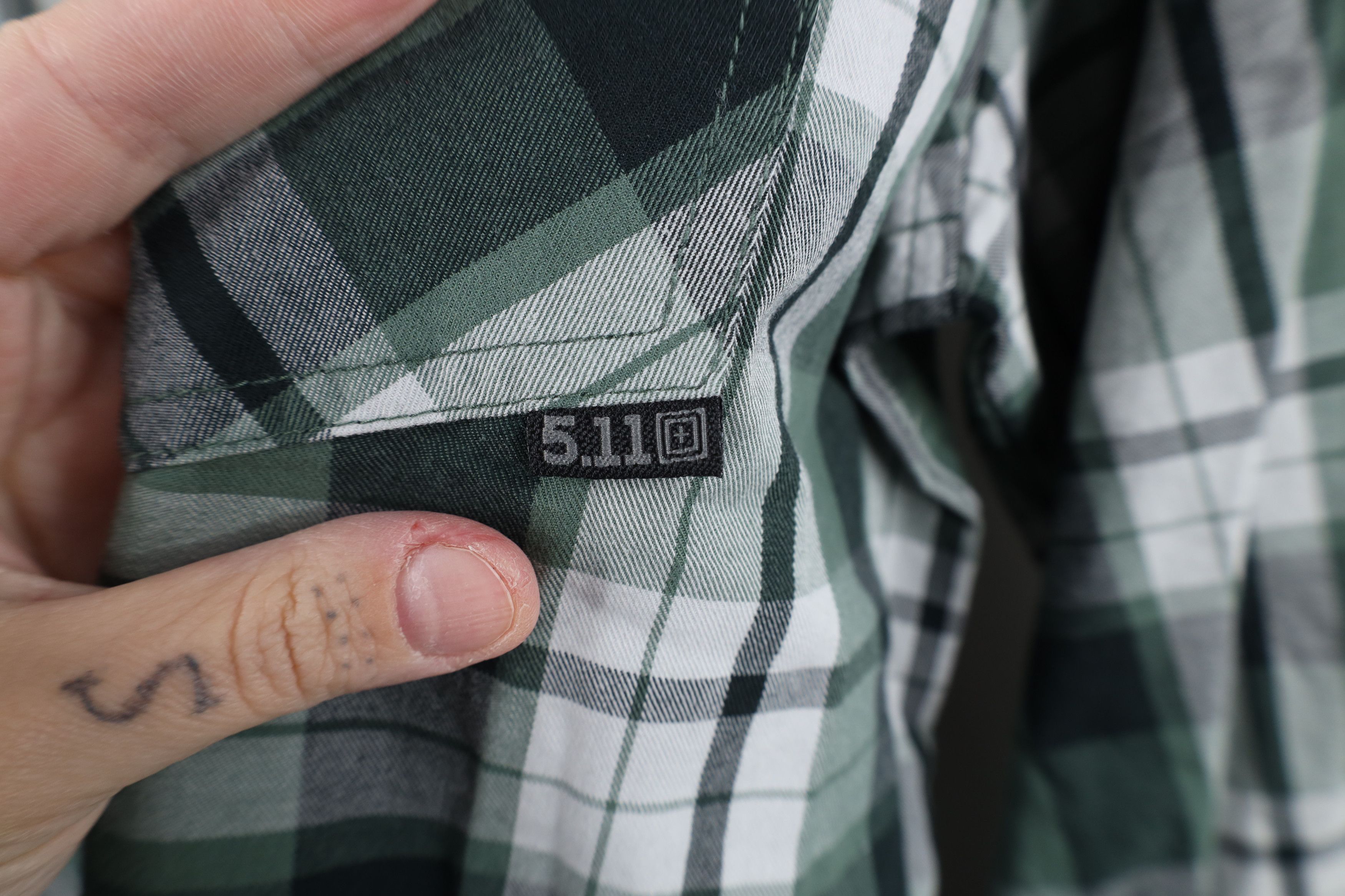 Vintage 5.11 Tactical Series Pocket Flannel Snap Button Shirt Plaid Size US L / EU 52-54 / 3 - 4 Thumbnail