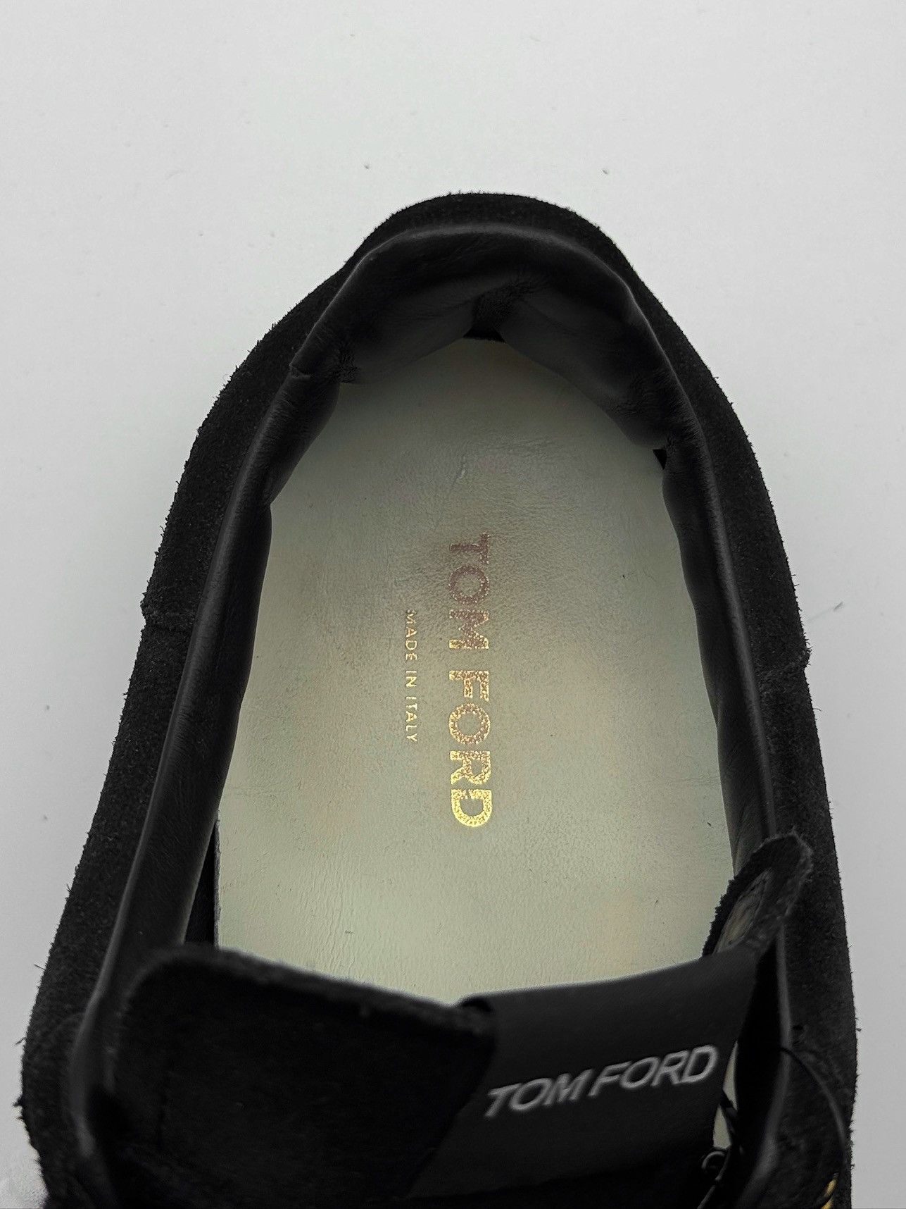 Tom Ford Tom Ford Radcliffe Black Suede Gold Hardware Luxury Sneakers Size US 10 / EU 43 - 11 Thumbnail