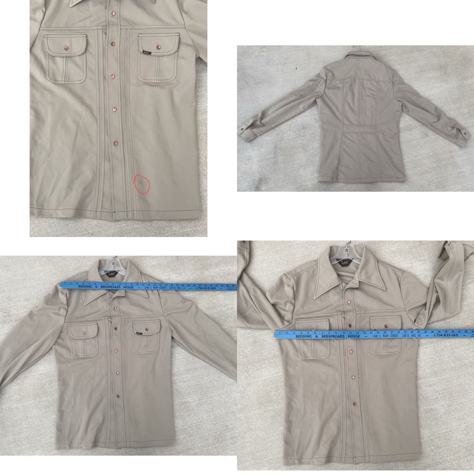 Lee Vintage Lee Western Shirt Jacket Chore Blazer Size L Beige Regular Mens Pocketed Collared Lightweight Snap Closure WWII? Size US L / EU 52-54 / 3 - 10 Thumbnail