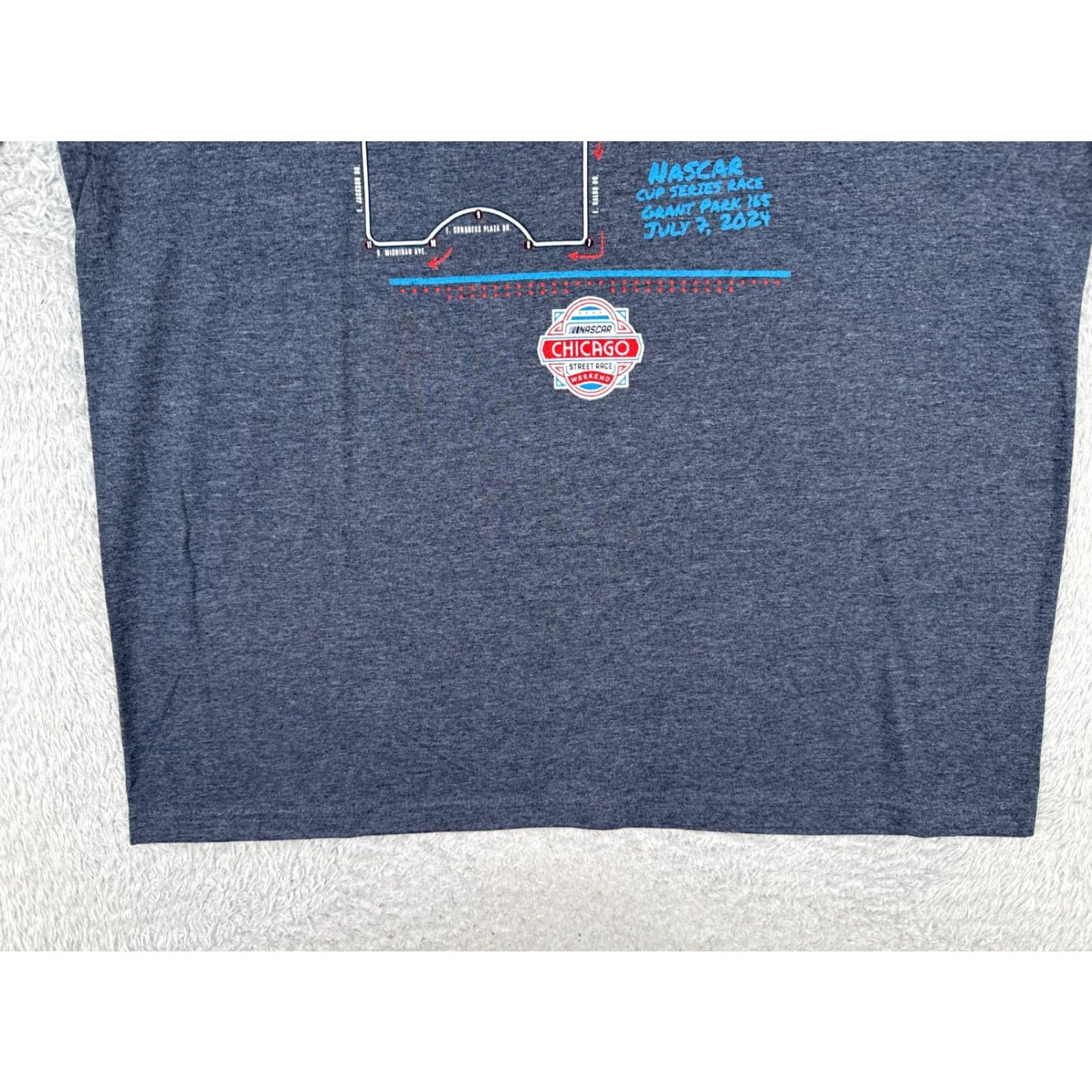 NASCAR Nascar Shirt Adult XL Blue Chicago Street Race 2024 Cup Series Race Men T-Shirt Cotton Jersey Logo All Seasons Racing Cars Outdoor Summer Winter Fall Size US XL / EU 56 / 4 - 5 Thumbnail