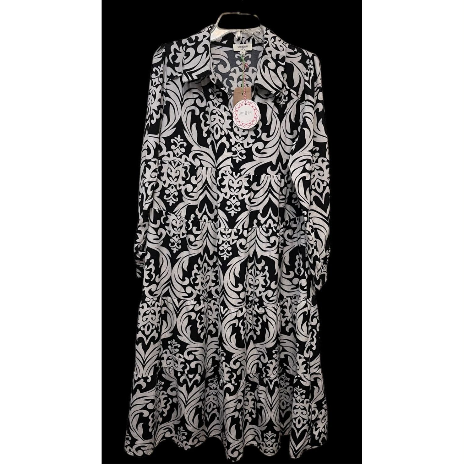 Unknown London New Umgee Black White Midi Dress Size Med NWT Size M / US 6-8 / IT 42-44 - 1 Thumbnail
