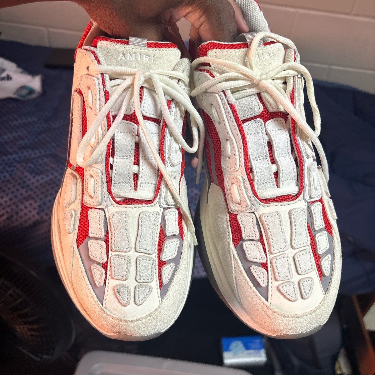 Amiri Amiri Bone Runners ‘Red White’ Size US 12 / EU 45 - 1 Thumbnail