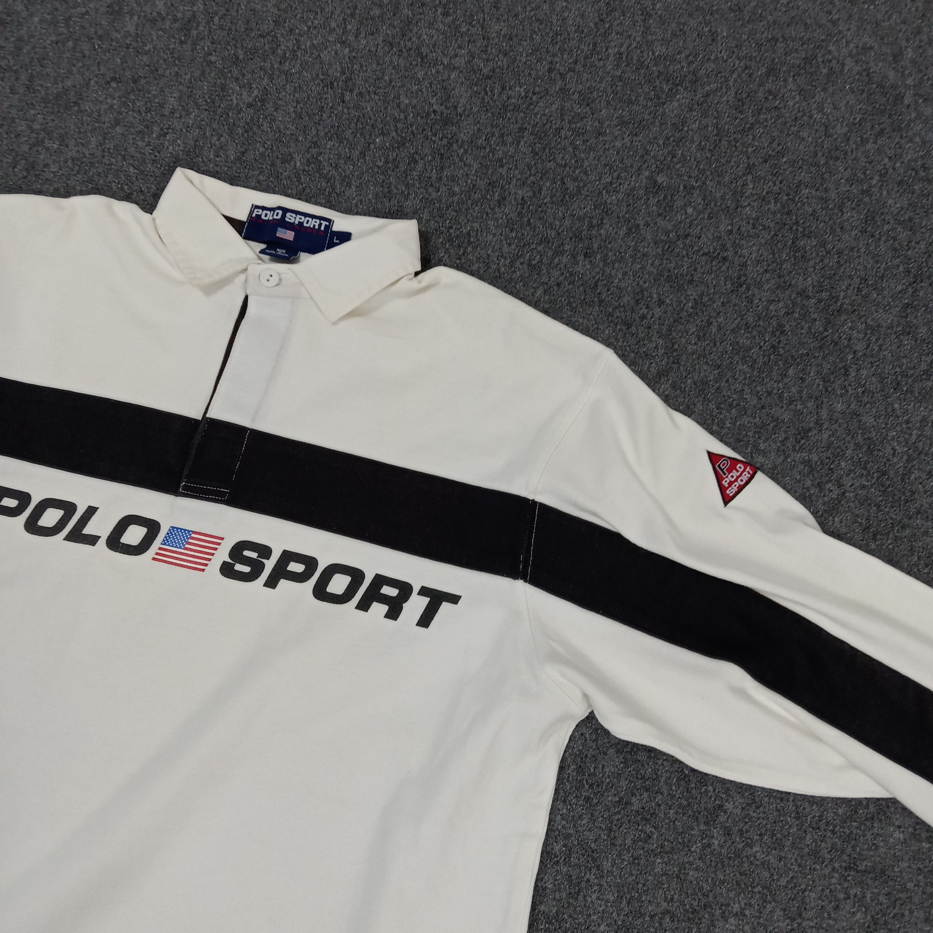 Polo Ralph Lauren × Vintage Polo Sports by Ralph Lauren Rugby Jersey Polos Size US XL / EU 56 / 4 - 5 Thumbnail