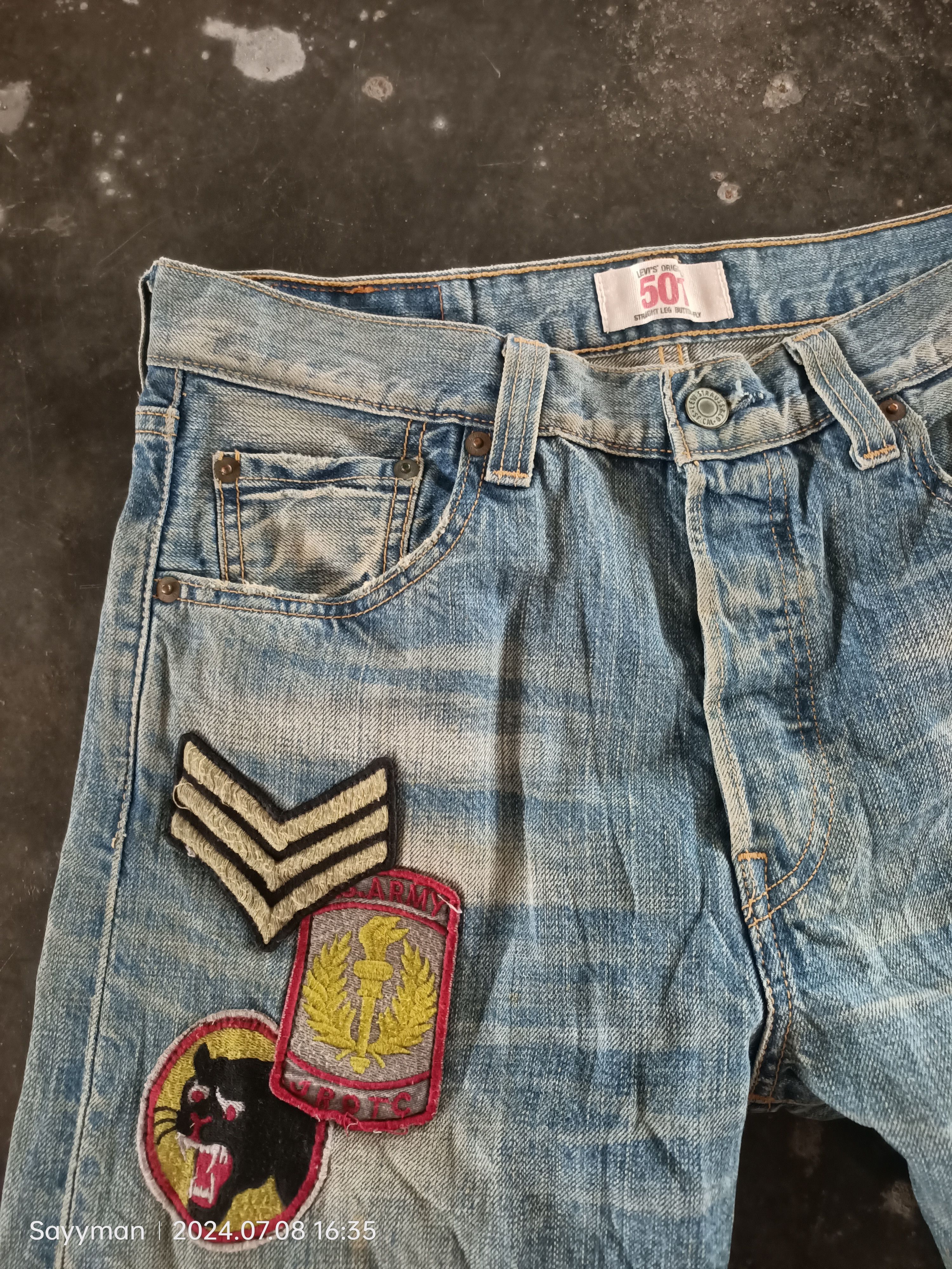 Levi's × Vintage VINTAGE LEVIS 501 DISTRESSED JEANS Size US 30 / EU 46 - 4 Thumbnail