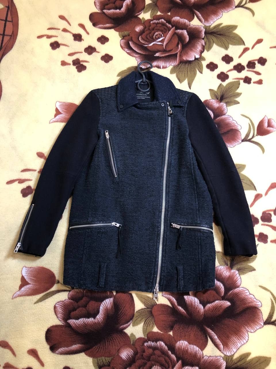 Allsaints AllSaints Jacket Size 4 Womens Blue Biker Zipper Size S / US 4 / IT 40 - 1 Thumbnail