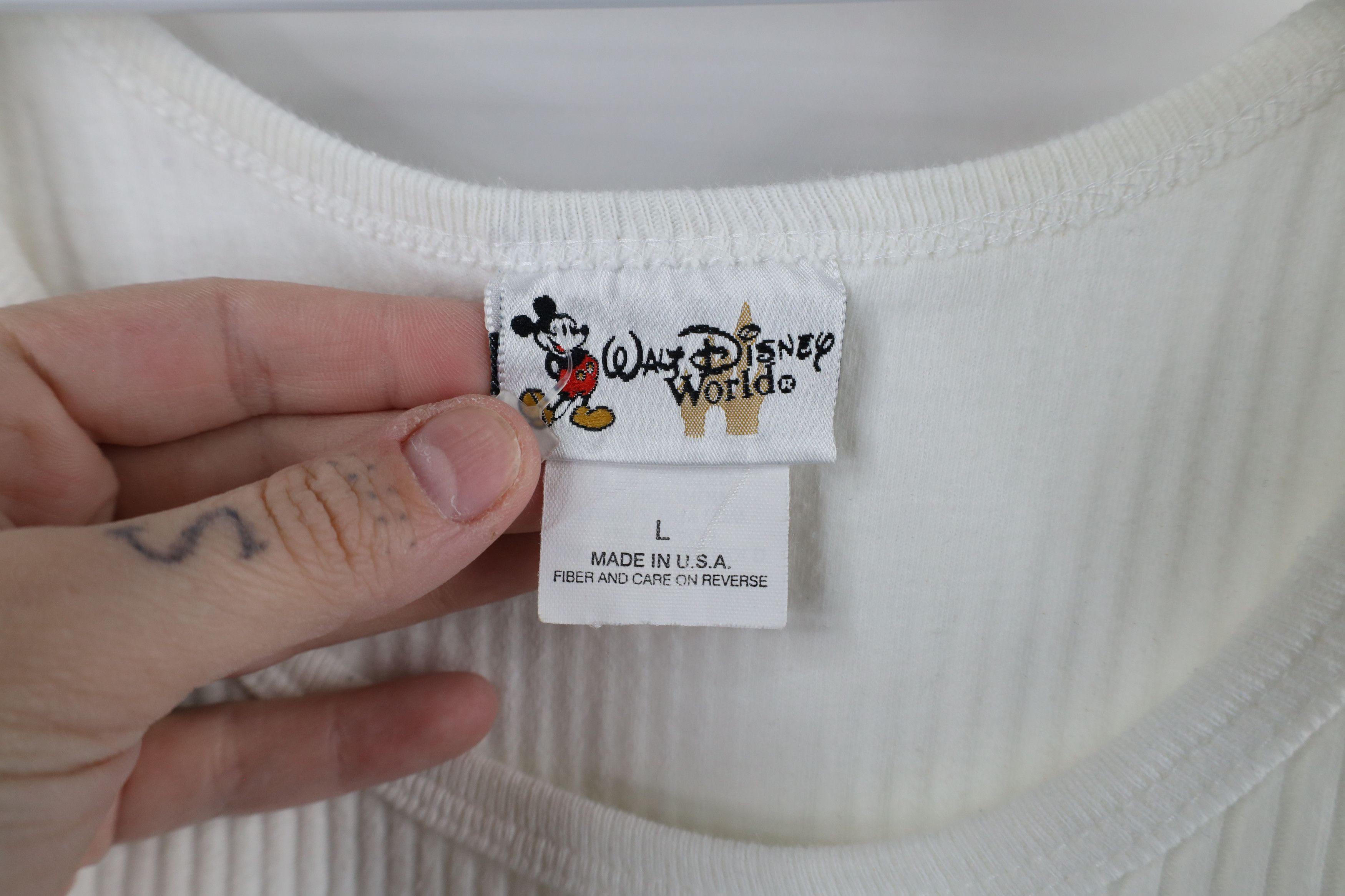Disney × Vintage Vintage 90s Walt Disney World Mickey America Top T-Shirt Size US L / EU 52-54 / 3 - 4 Thumbnail