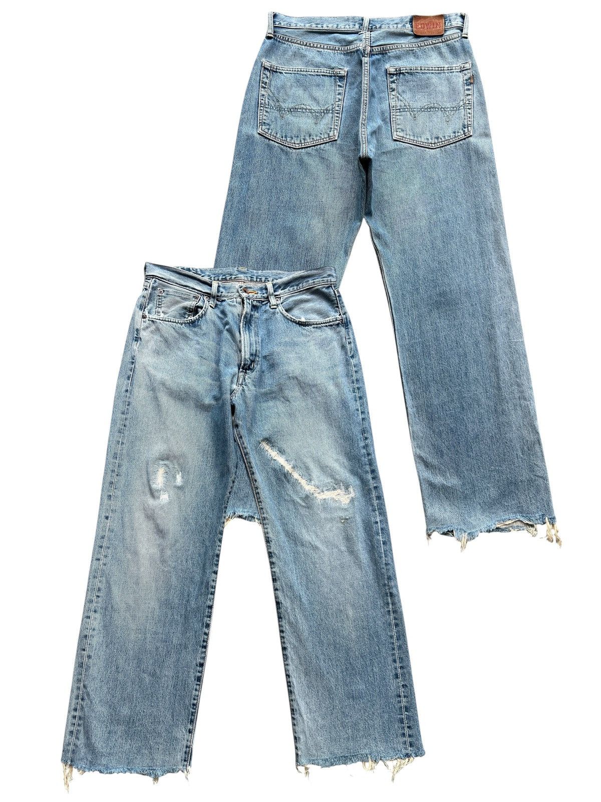 Edwin Vintage Edwin 505 Selvedge Distressed Denim Jeans 33 Size US 33 - 1 Thumbnail