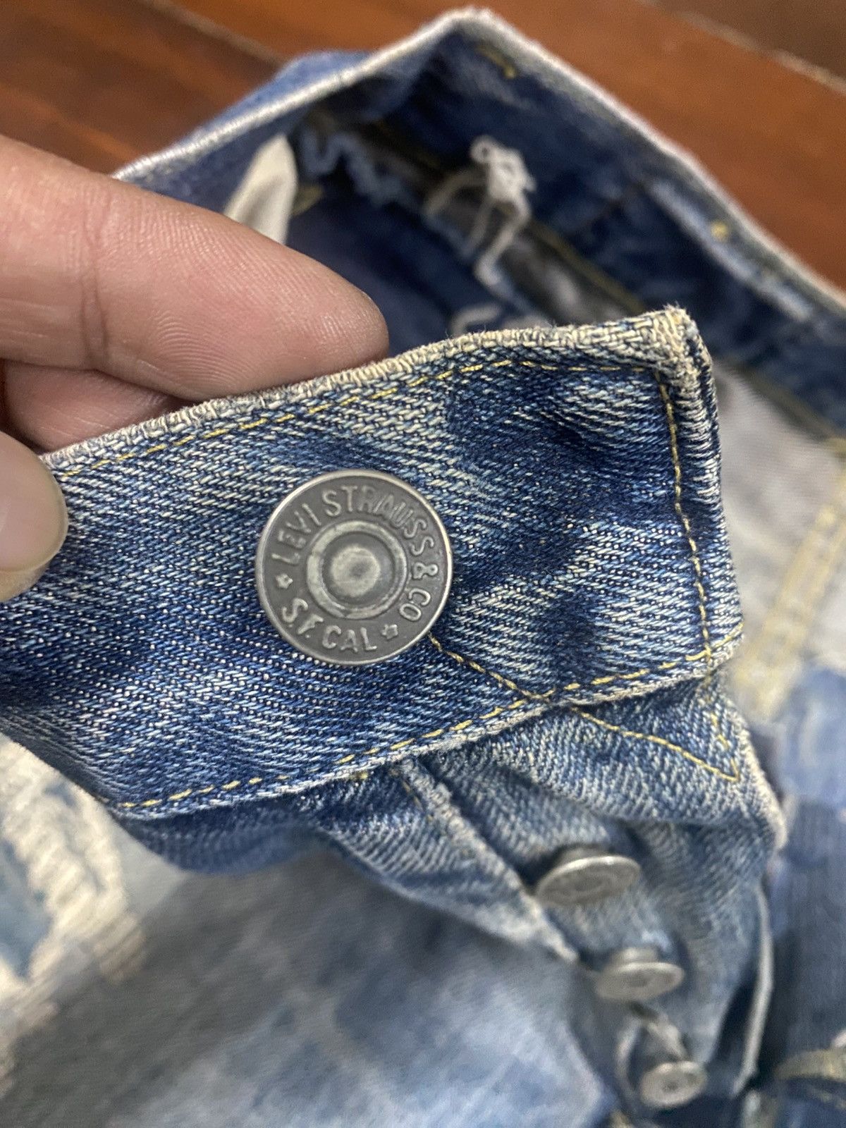 Levi's Vintage Clothing Vintage Levi’s Big E 503 RedLine boro distressed rework Size US 31 - 18 Thumbnail