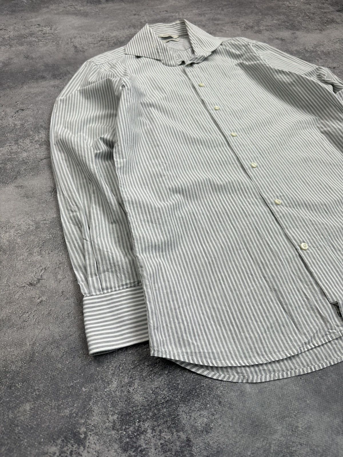 Suitsupply Luxury Suitsupply Shirt Button Up Slim Fit Striped Old Money Size US M / EU 48-50 / 2 - 2 Thumbnail