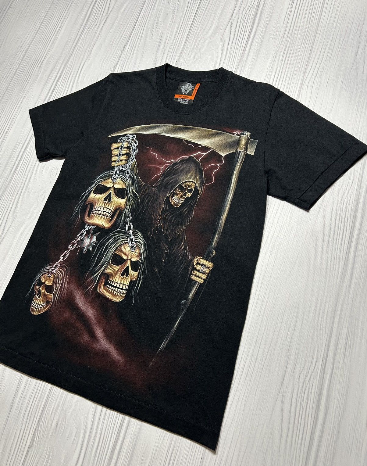 Vintage Death Skull Chains Big Print T-Shirt Size M Size US M / EU 48-50 / 2 - 3 Thumbnail
