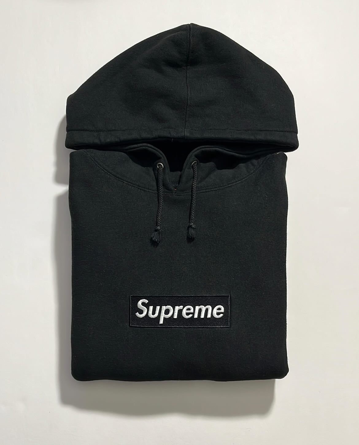 Supreme Black on Black Supreme Box Logo Hoodie | Grailed