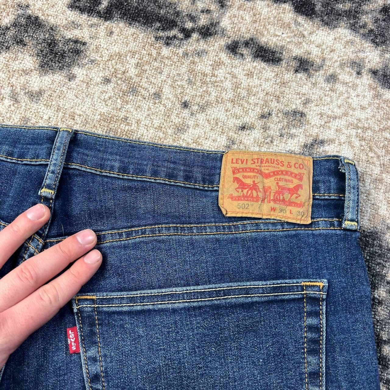 Levi's 502 Levis Vintage Blue Denim Jeans Streetwear Style Size US 36 / EU 52 - 5 Thumbnail