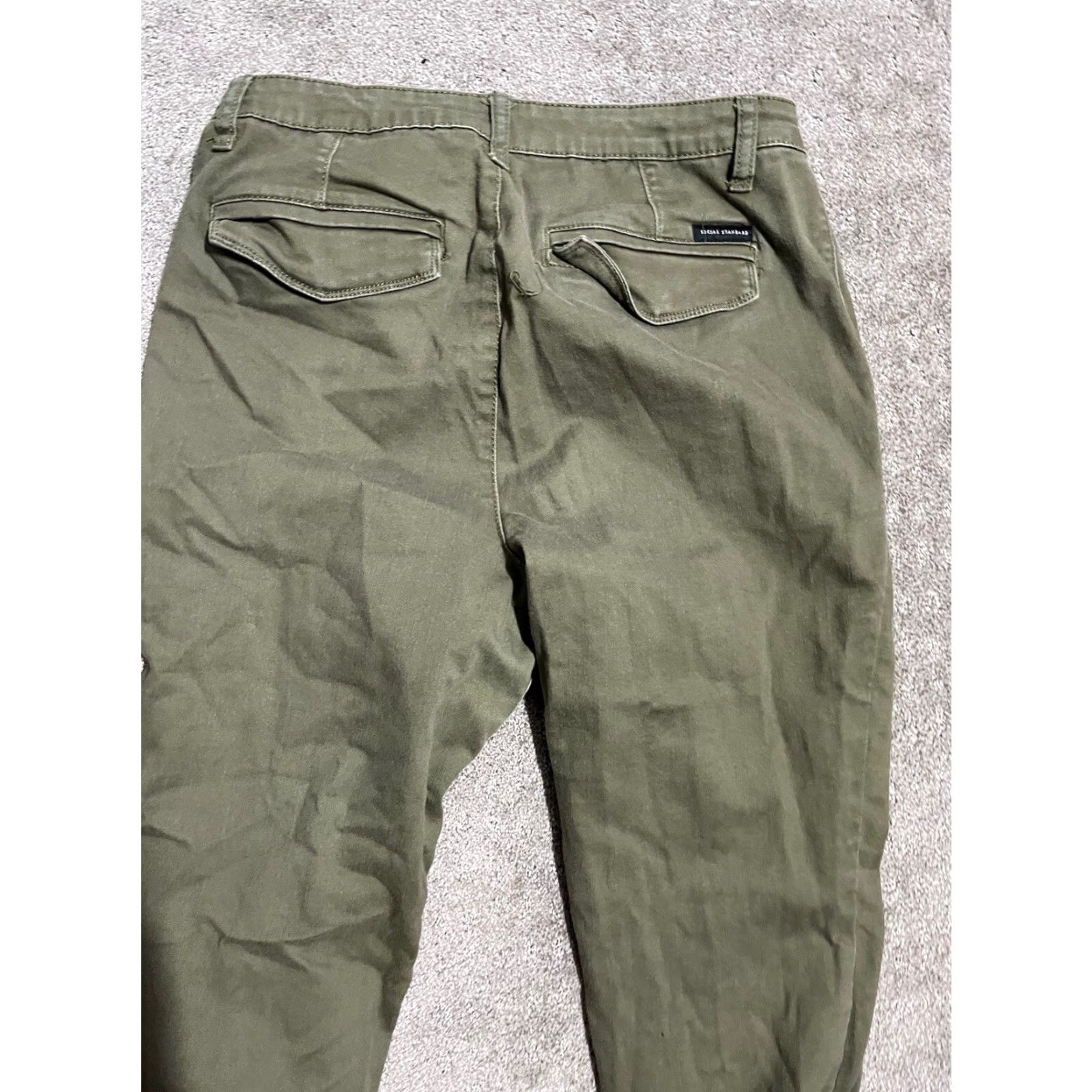 Sanctuary SOCIAL STANDARD Sanctuary Womens Scout Poplin Army Pant 10 Olive Green Crop Pants Casual Womens Size 32" / US 10 / IT 46 - 4 Thumbnail