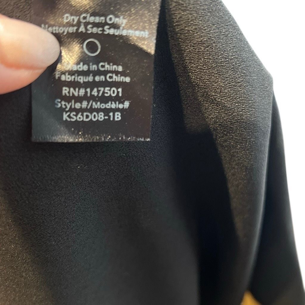KOBI HALPERIN New Kobi Halperin Black Silk Maxi Dress with Pleated Necklin Size M / US 6-8 / IT 42-44 - 14 Thumbnail