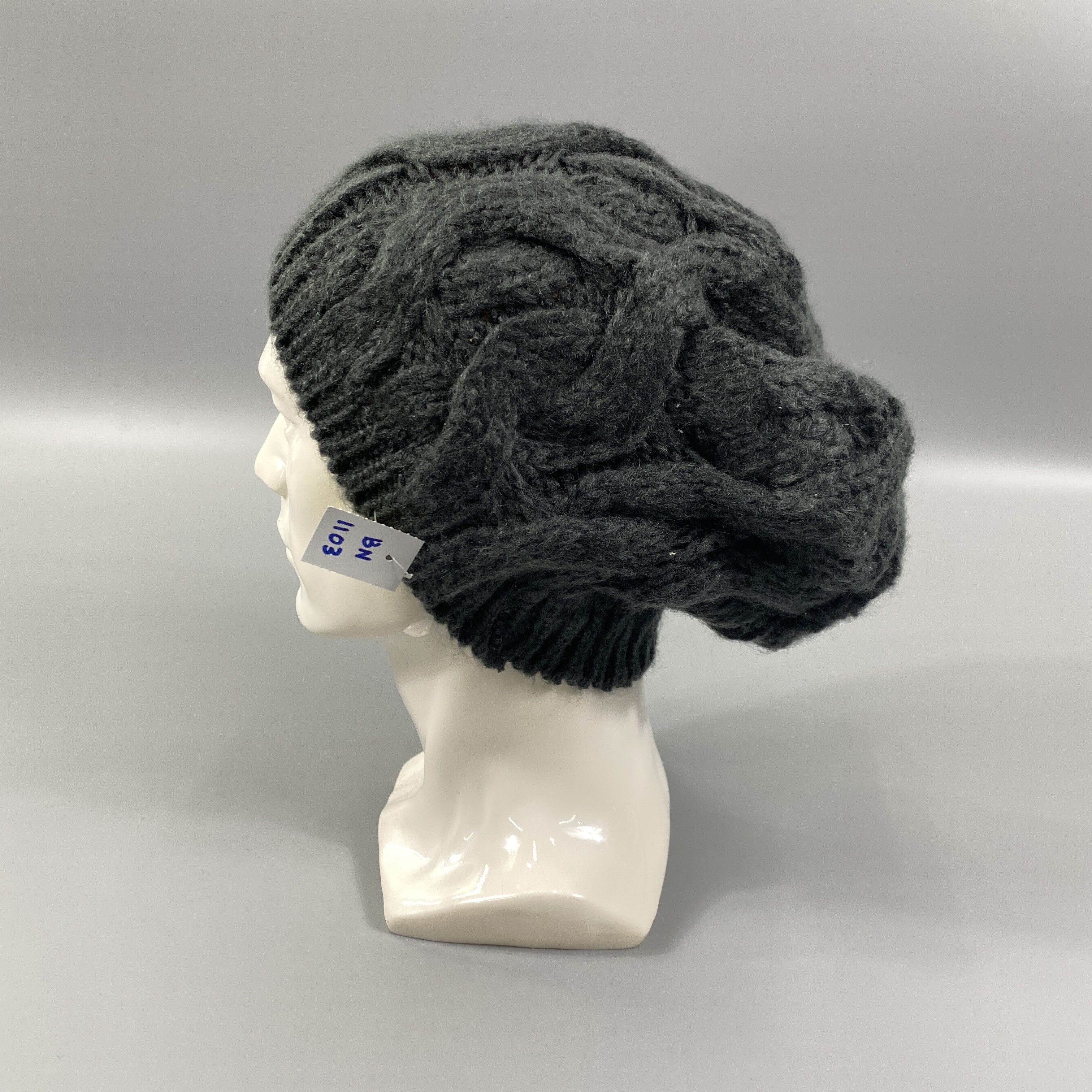 Japanese Brand Crochet Cable Snow Cap Beanie Hat -BN1103 Size ONE SIZE - 1 Thumbnail