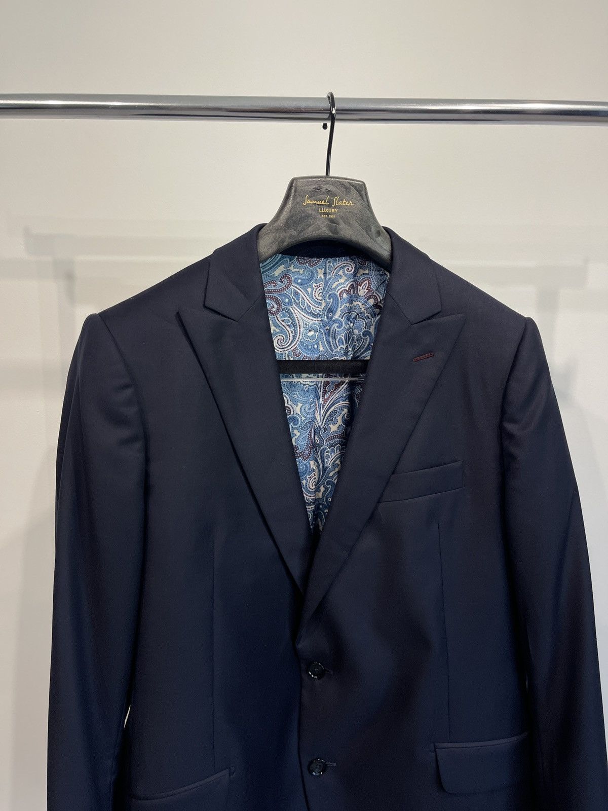 Vitale Barberis Canonico Vintage VITALE BARBERIS CANONICO blazer dark blue jacket Size 42R - 2 Thumbnail