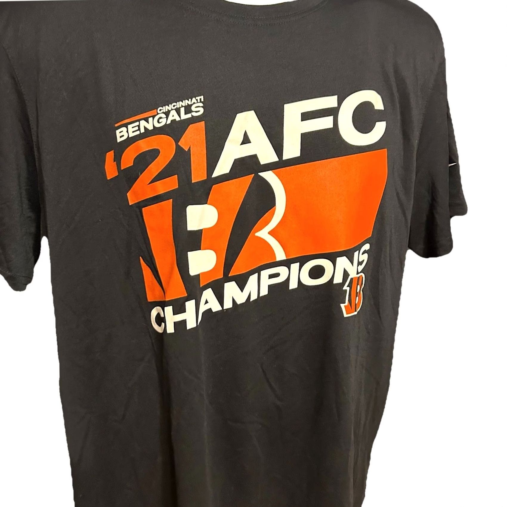 Nike VINTAGE Cincinnati Bengals 2021 AFL Champs Nike Shirt Men XL Black Short Sleeve NWT New Size US XL / EU 56 / 4 - 4 Thumbnail