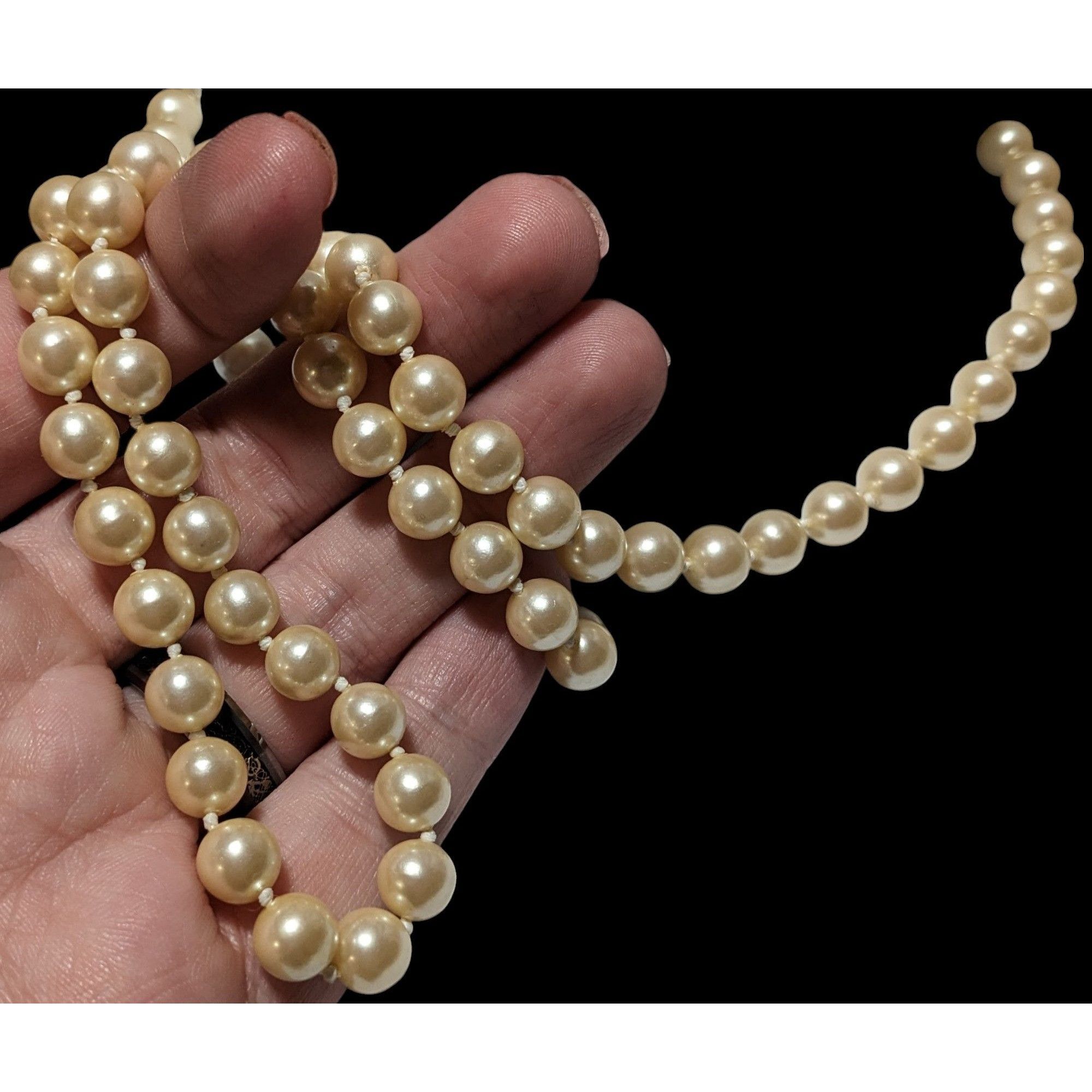 Other Vintage Glam Cream Faux Pearl Beaded Necklace Size ONE SIZE - 6 Thumbnail
