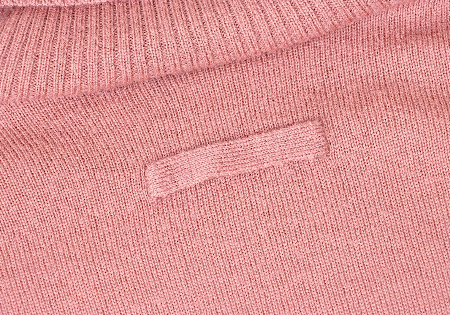 Jean Paul Gaultier Wool Ribbed Turtle Neck Knit Sweater in Pink, Size 48 Size US M / EU 48-50 / 2 - 12 Thumbnail