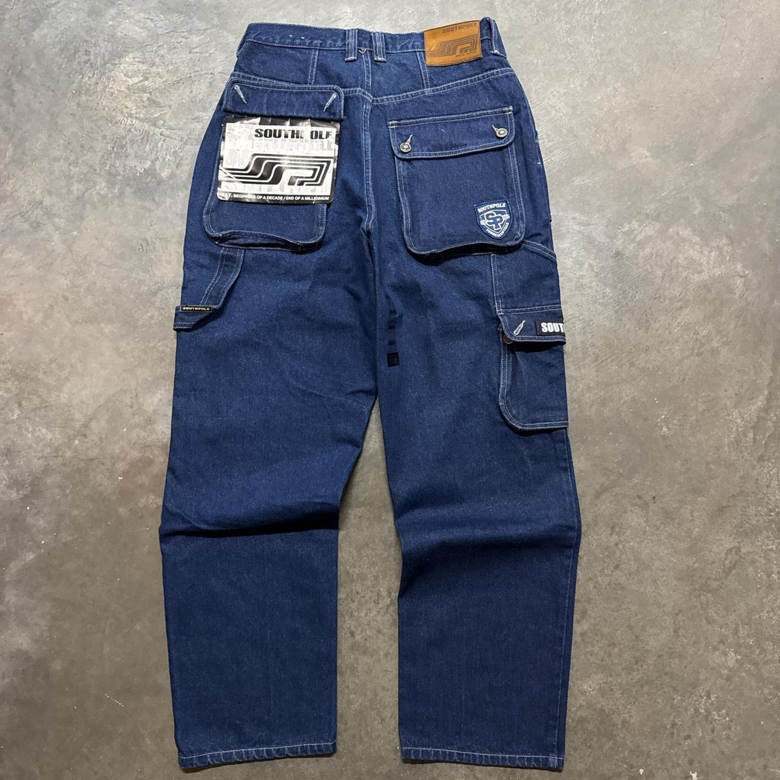 Southpole × Vintage Vintage Deadstock Y2K 00s Southpole Carpenter Baggy Jeans Size US 33 - 1 Thumbnail