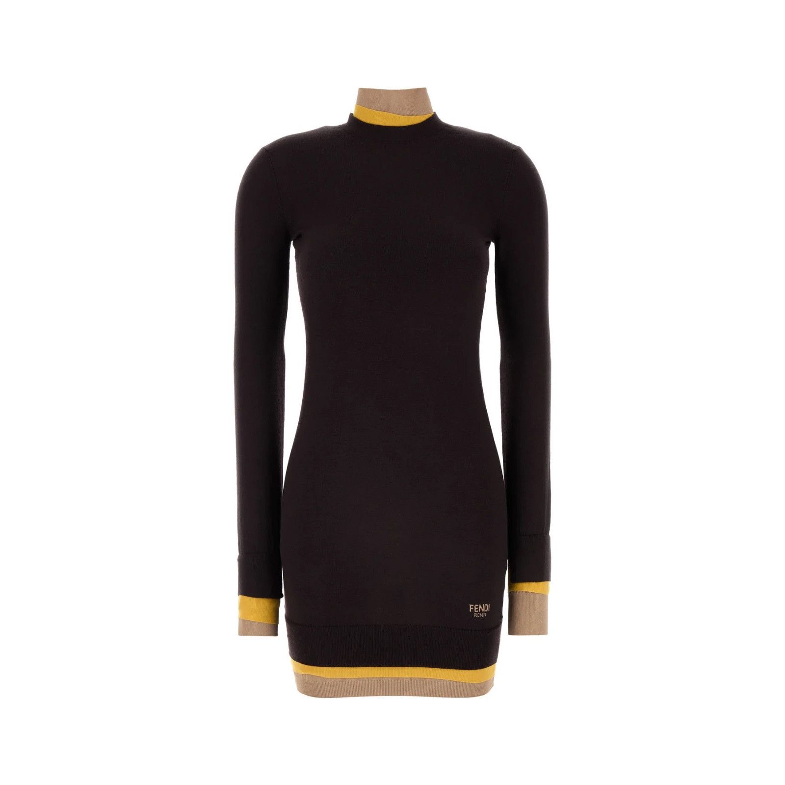 FENDI Plum Wool Blend Dress New & Authentic (Women's size:12