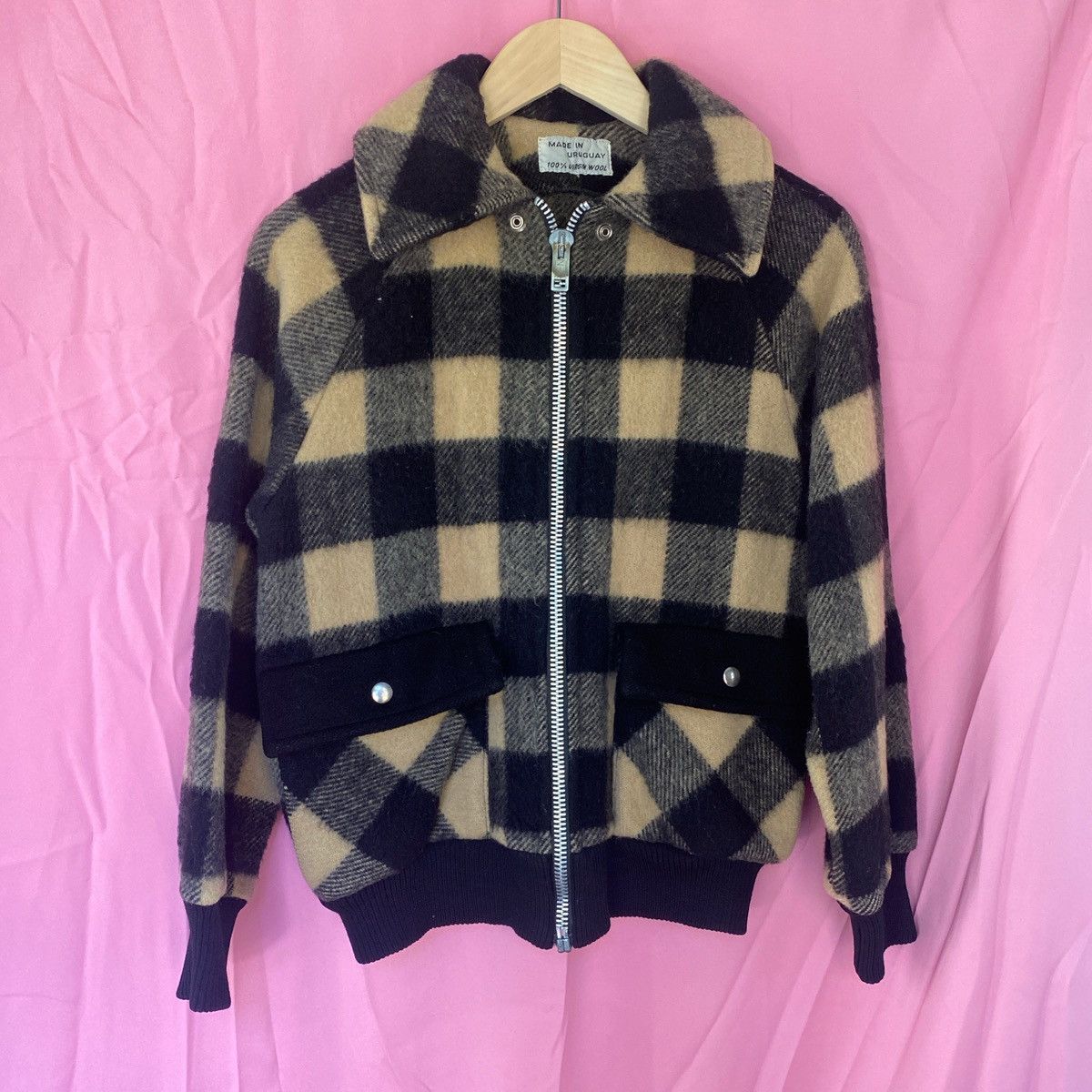 Other Vintage virgin wool plaid bomber jacket Size US XS / EU 42 / 0 - 1 Thumbnail