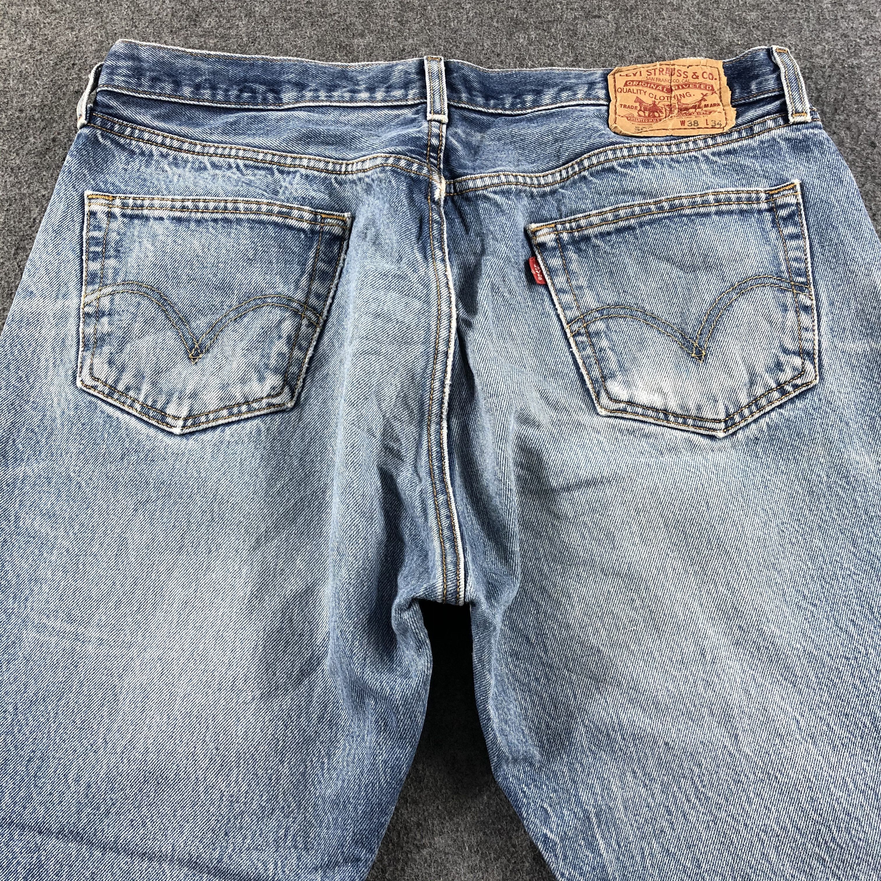 Levi's Vintage Blue Wash Levis 501 Jeans-J2508 Size US 36 / EU 52 - 4 Thumbnail