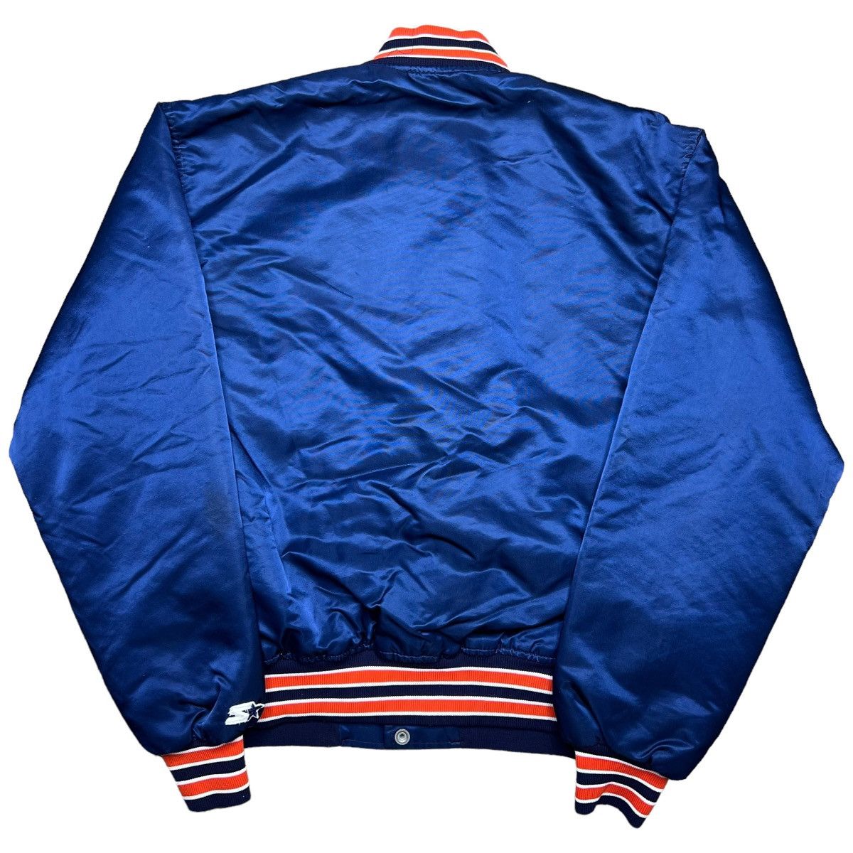 NCAA × Starter × Vintage Vintage 80s NCAA Fighting Illini Starter Satin Bomber Jacket Size US L / EU 52-54 / 3 - 4 Thumbnail