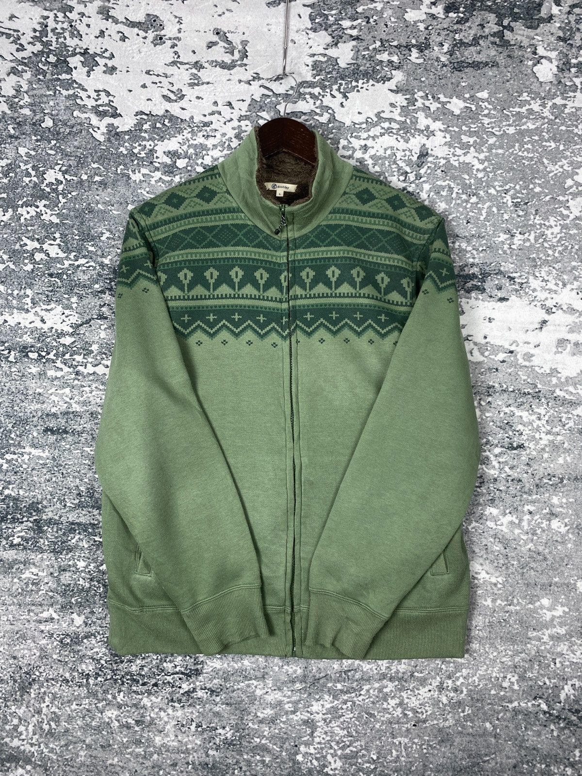 Designer Vintage Native Navajo Fleece Lining Zip Up Sweatshirts Size US L / EU 52-54 / 3 - 5 Thumbnail