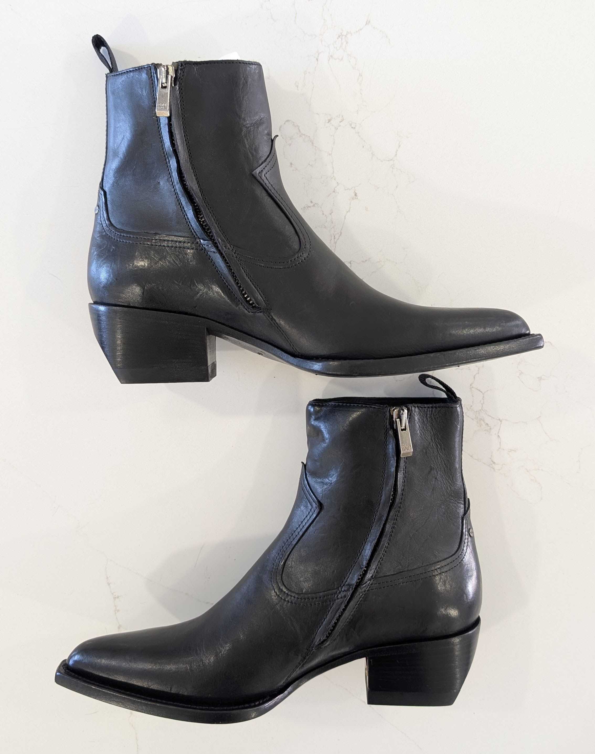 Golden Goose GOLDEN GOOSE Debbie Leather Western Ankle Boots Size 40 Size US 10 / IT 40 - 1 Thumbnail