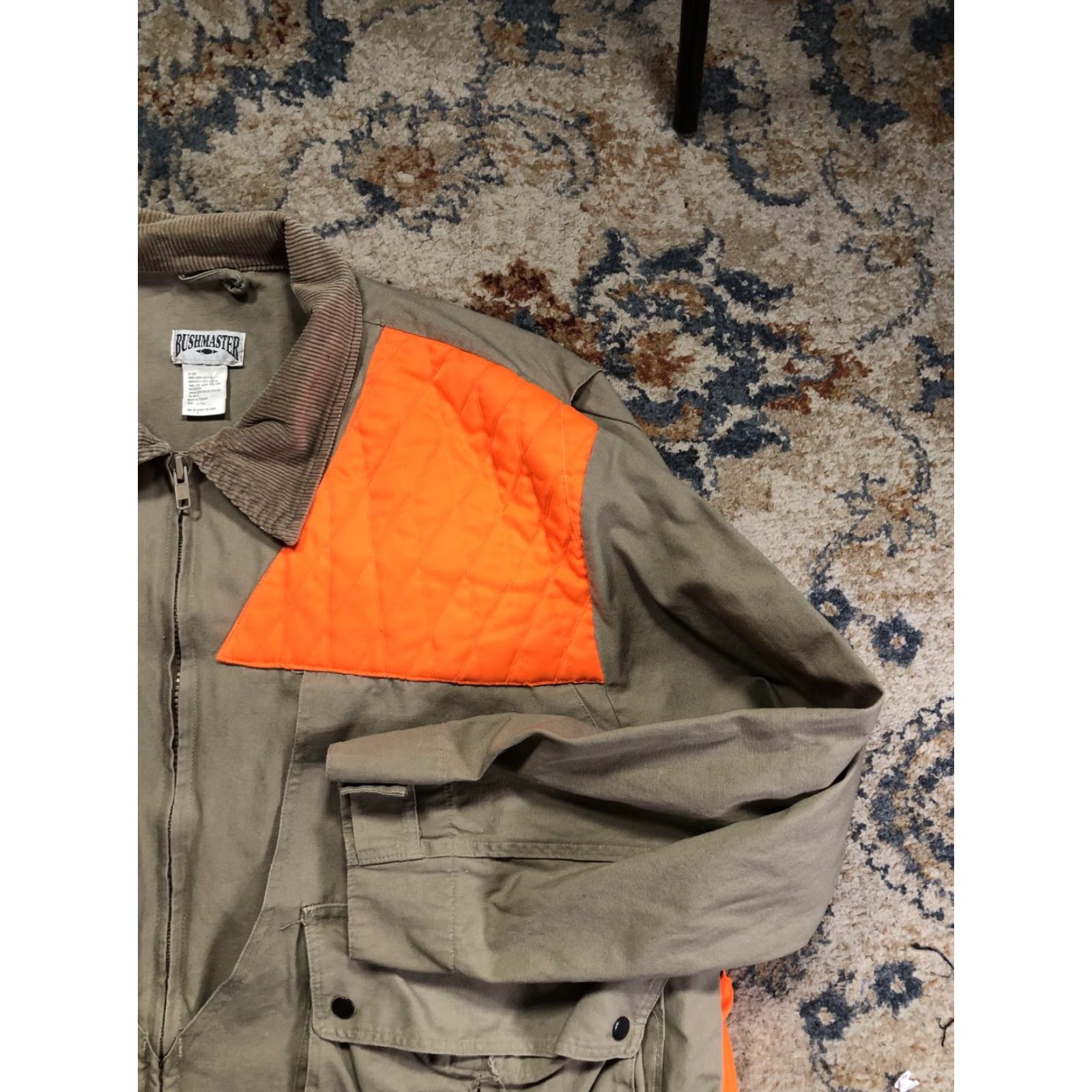 Vintage Bushmaster Jacket Mens XLT Orange Tan Canvas Hunting Game Bag Quilted Blaze Size US XL / EU 56 / 4 - 4 Thumbnail
