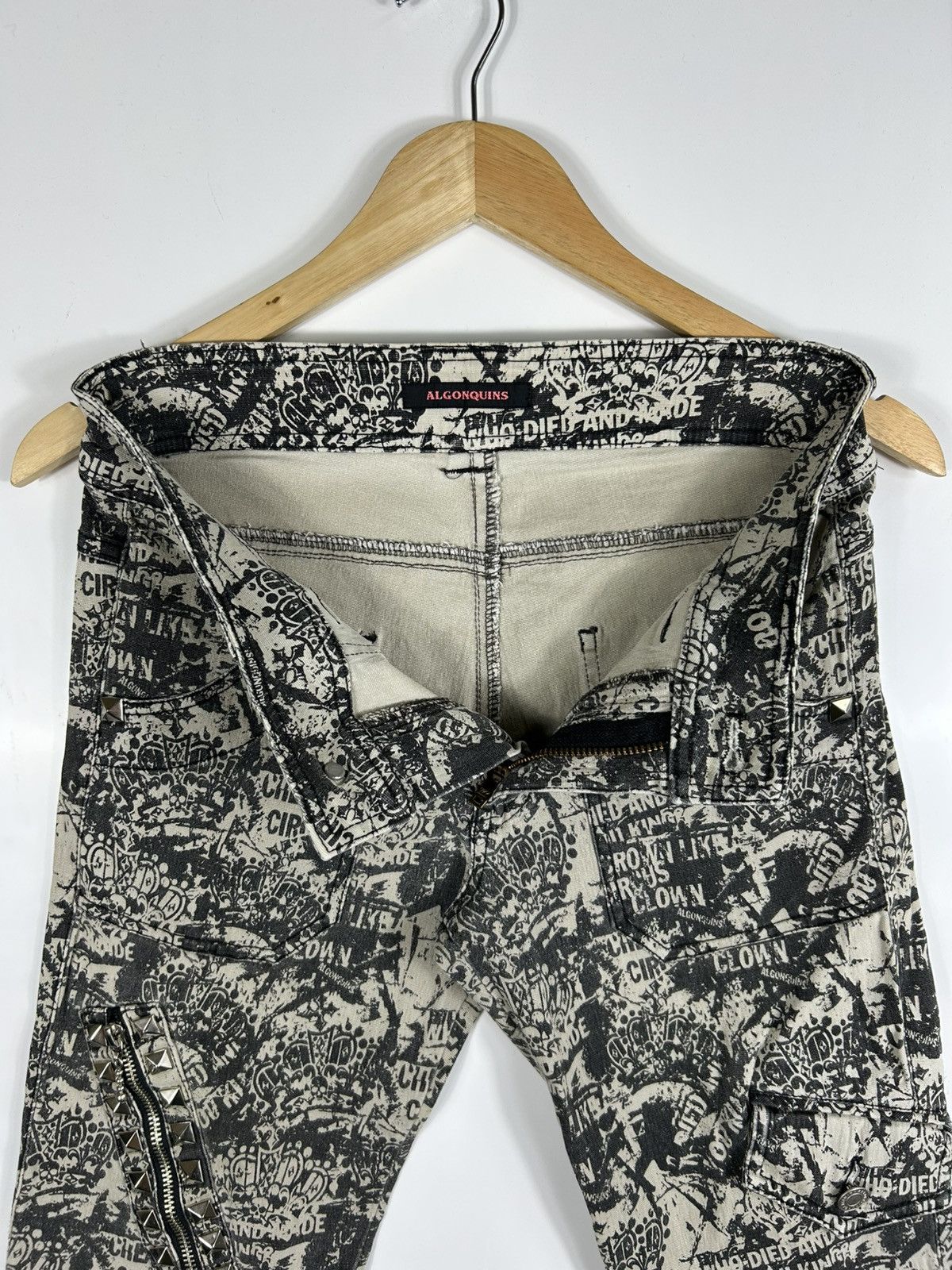 If Six Was Nine ⚡️Vintage Algonquins Skinny Punk Style Denim Size US 31 - 8 Thumbnail