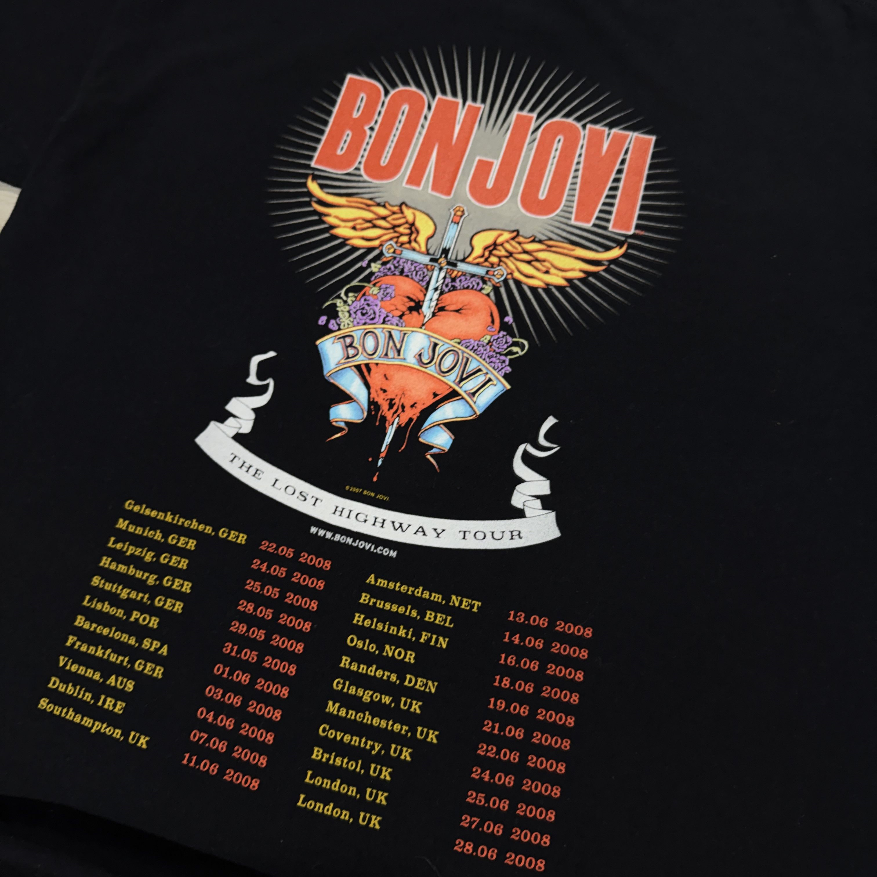 Bon Jovi Vintage Bon Jovi "The Lost Highway Tour" 2007 Shirt Size XL Size US XL / EU 56 / 4 - 8 Thumbnail