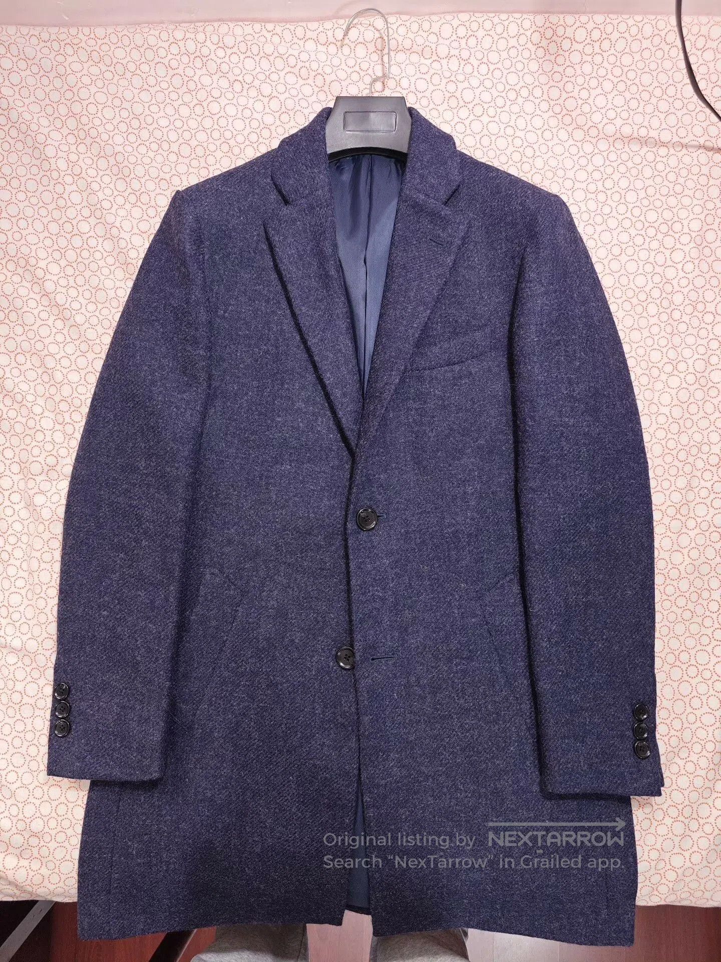 Japanese Brand Mallalieus Blue Wool Casual Coat. Size US M / EU 48-50 / 2 - 6 Thumbnail