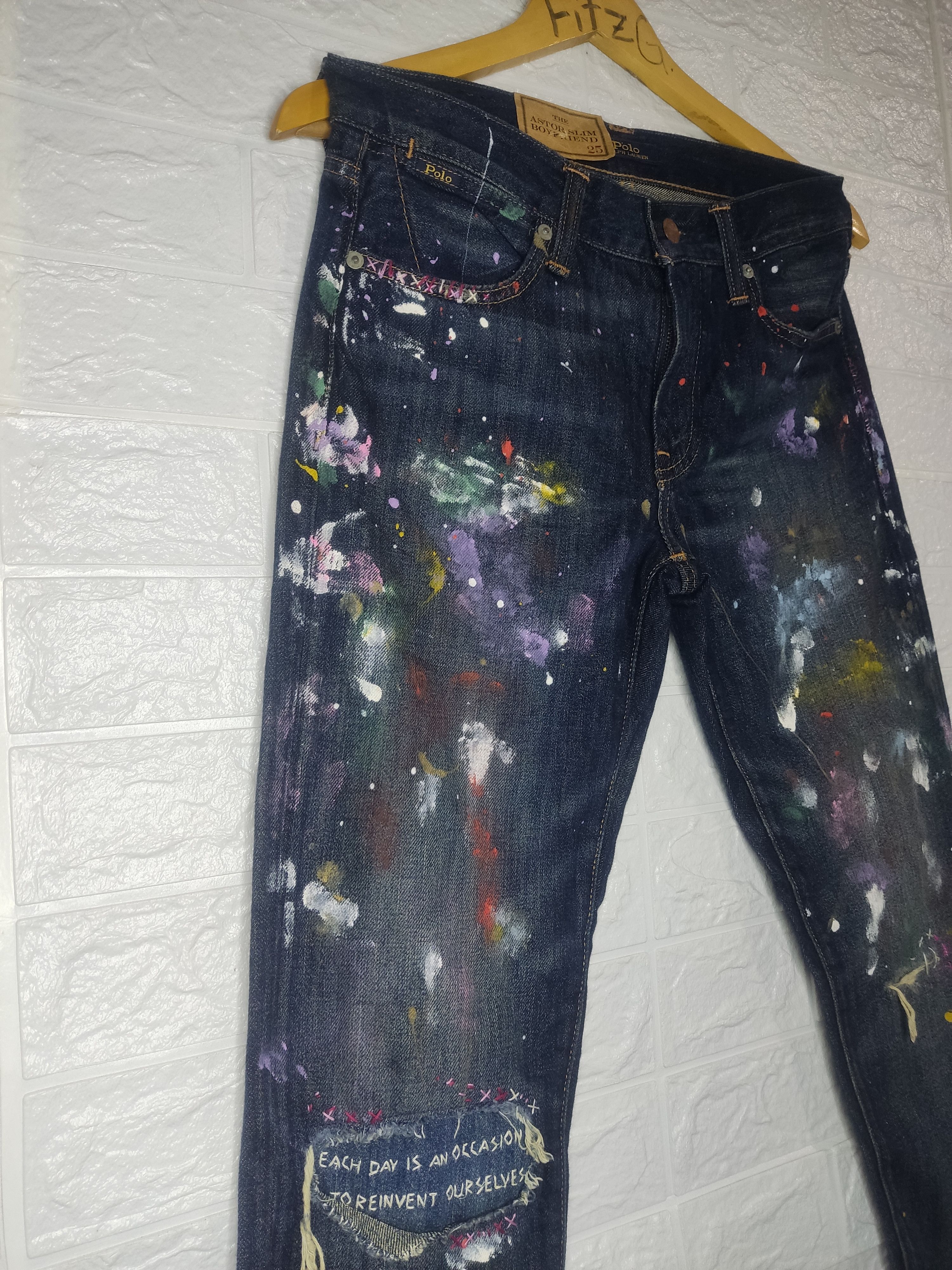 Polo Ralph Lauren Polo By Ralph Lauren Painted Pants Size 25" / US 0 / IT 36 - 3 Thumbnail