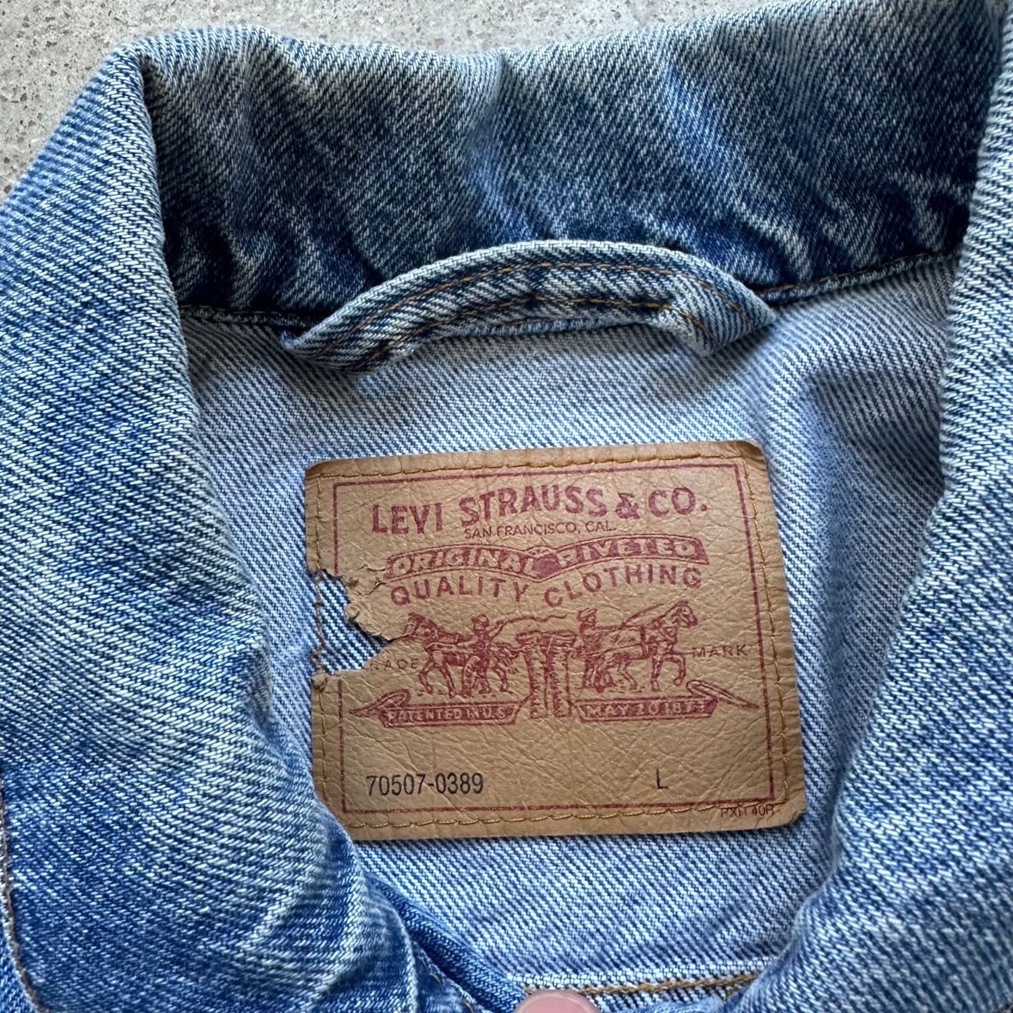 Levi's Vintage Levi’s 1989 Made In USA Denim Jacket Size US L / EU 52-54 / 3 - 4 Thumbnail